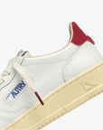 Autry Sneakers Medalist Low In Pelle Bianca E Suede Deep Claret