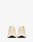 Autry Sneakers Reelwind In Nylon E Pelle Metallizzata Gold