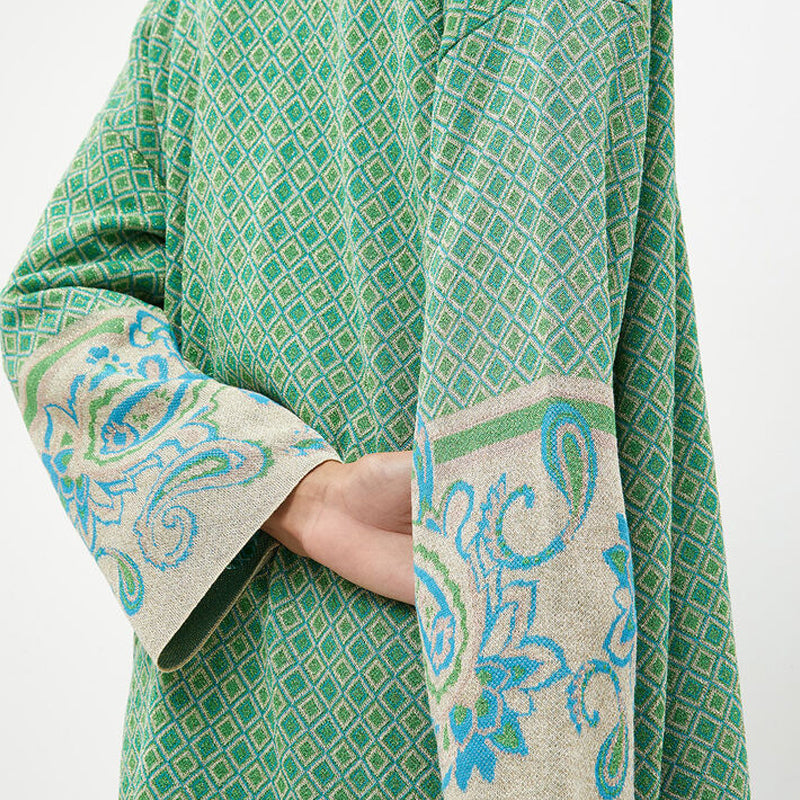 Liu-Jo-Donna-Giacca-Kimono-Jacquard-Verde-WA3518MA587Q9359-3