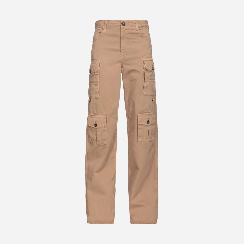 pinko-101986A0D5MOC-pantalone-VARIABILE-CARGO-cammello-4