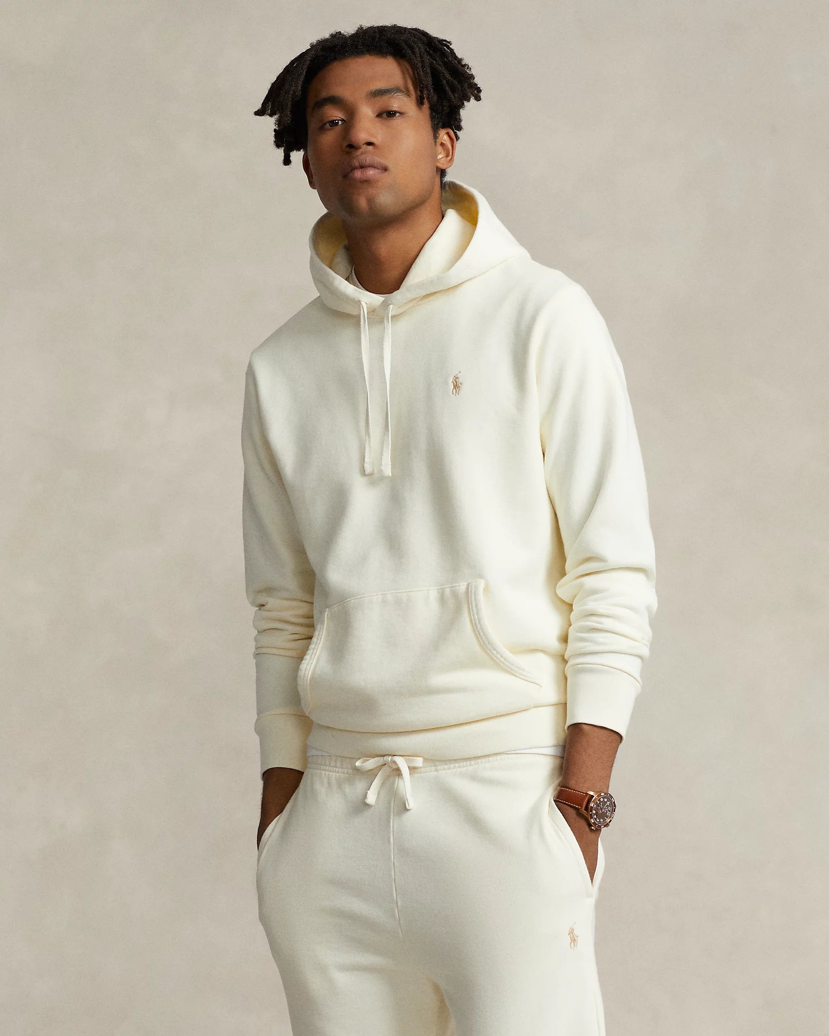 Polo Ralph Lauren Felpa Con Cappuccio Clubhouse Cream