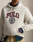 Polo Ralph Lauren Felpa Con Cappuccio E Logo Grigia
