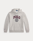 Polo Ralph Lauren Felpa Con Cappuccio E Logo Grigia