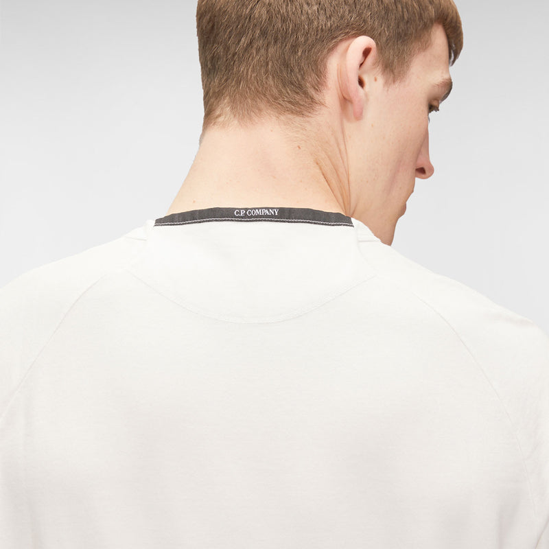 CP Company Light Fleece Logo Sweatshirt Gauze White