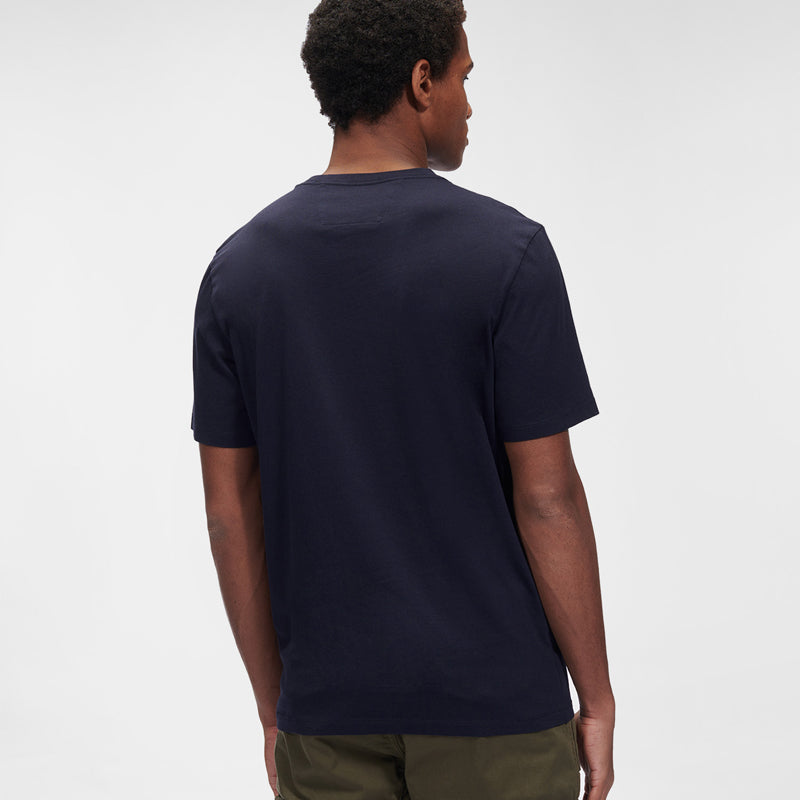 CP Company Jersey Small Logo T-shirt Total Eclipse Blue