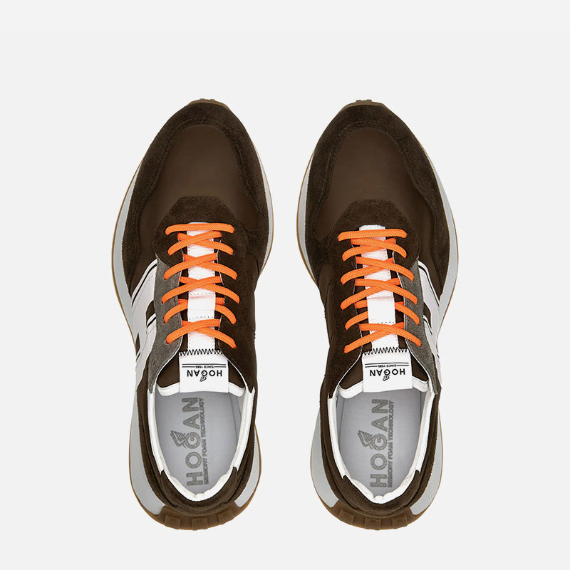 Hogan Sneakers H601 Marrone Bianco Arancio