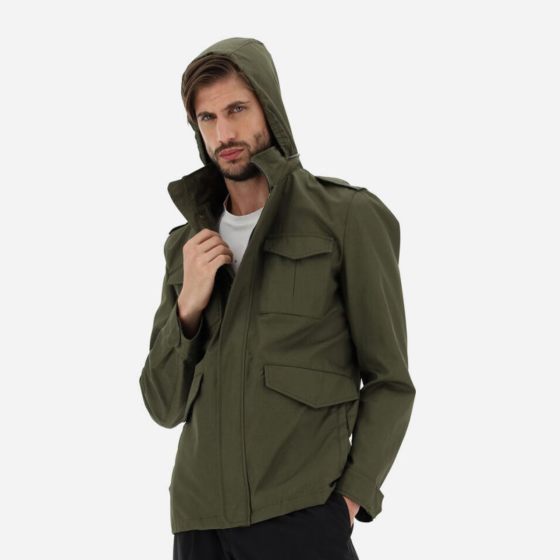 Herno Field Jacket In Light Cotton Militare Acquista su Sabolo