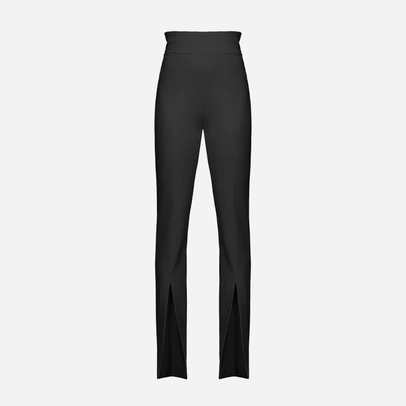 Pinko-100091-Z1NW-Z99-Zanone-pantalone-crepe-nero-spacco-1