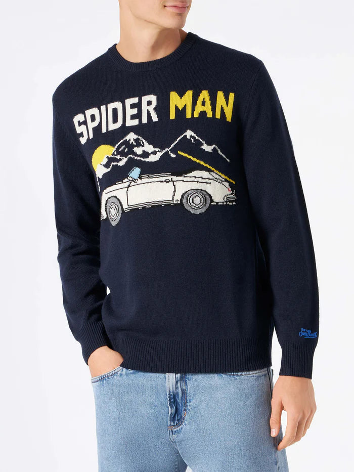  MC2-ST-BARTH-man-sweater-blue-spiderman-3