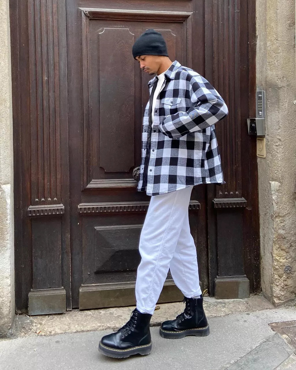 Dr. Martens Stivali Platform Jason Polished Smooth