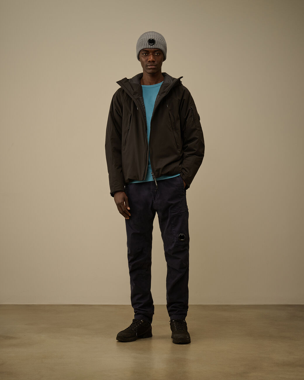 CP Company Pro-Tek Hooded Padded Jacket Black