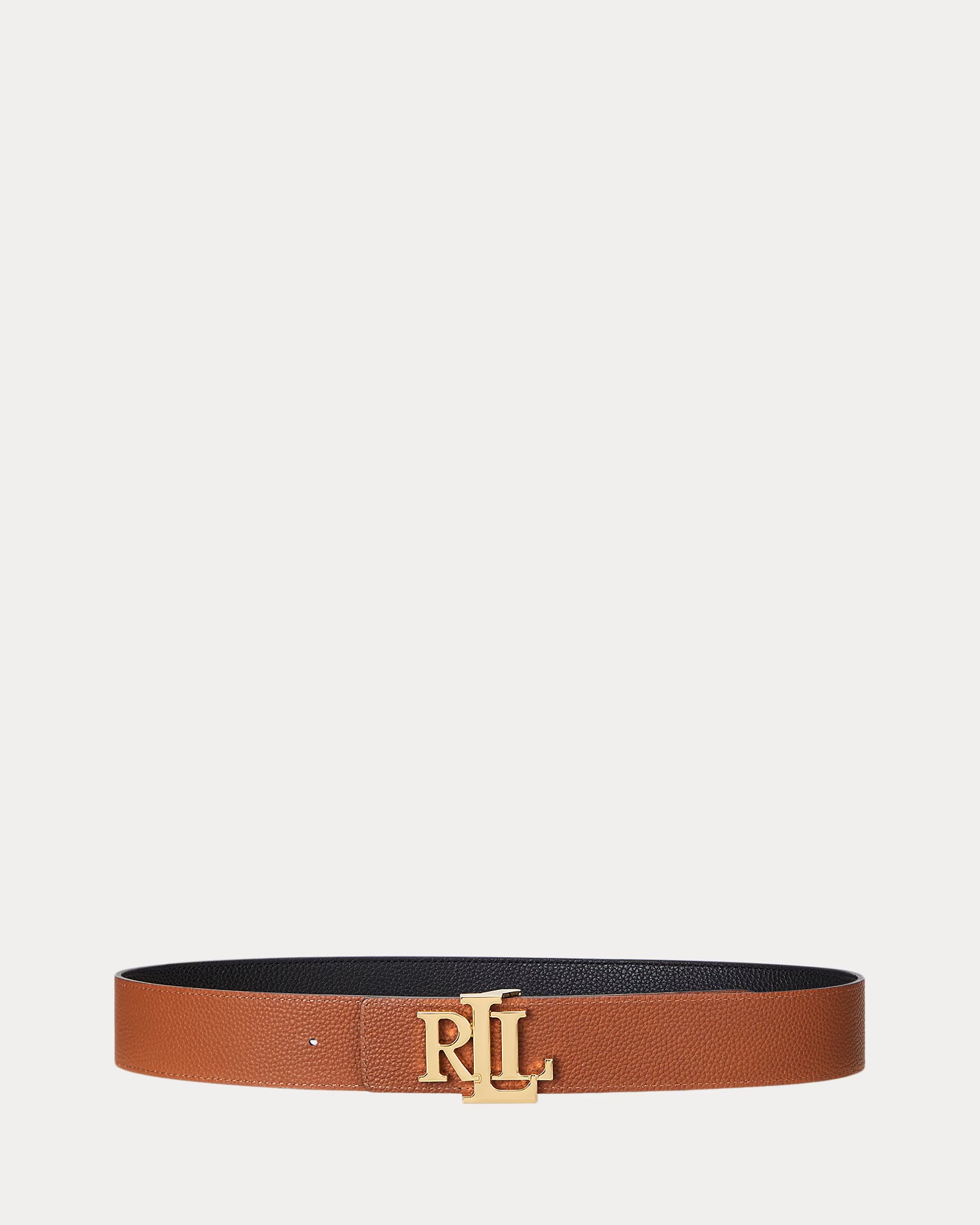 Lauren Ralph Lauren Cintura In Pelle Martellata Reversibile Nero Cuoio