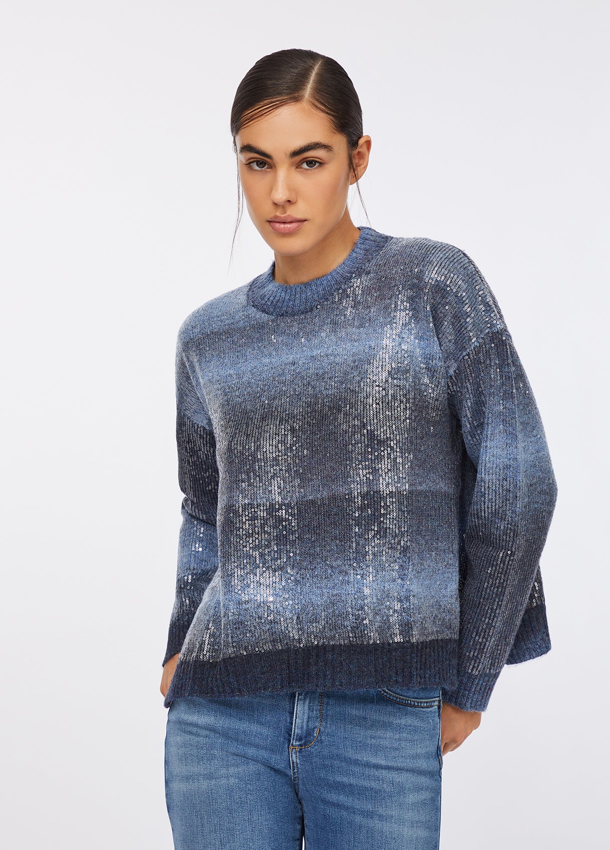 Liu Jo Maglia Con Paillettes Blu