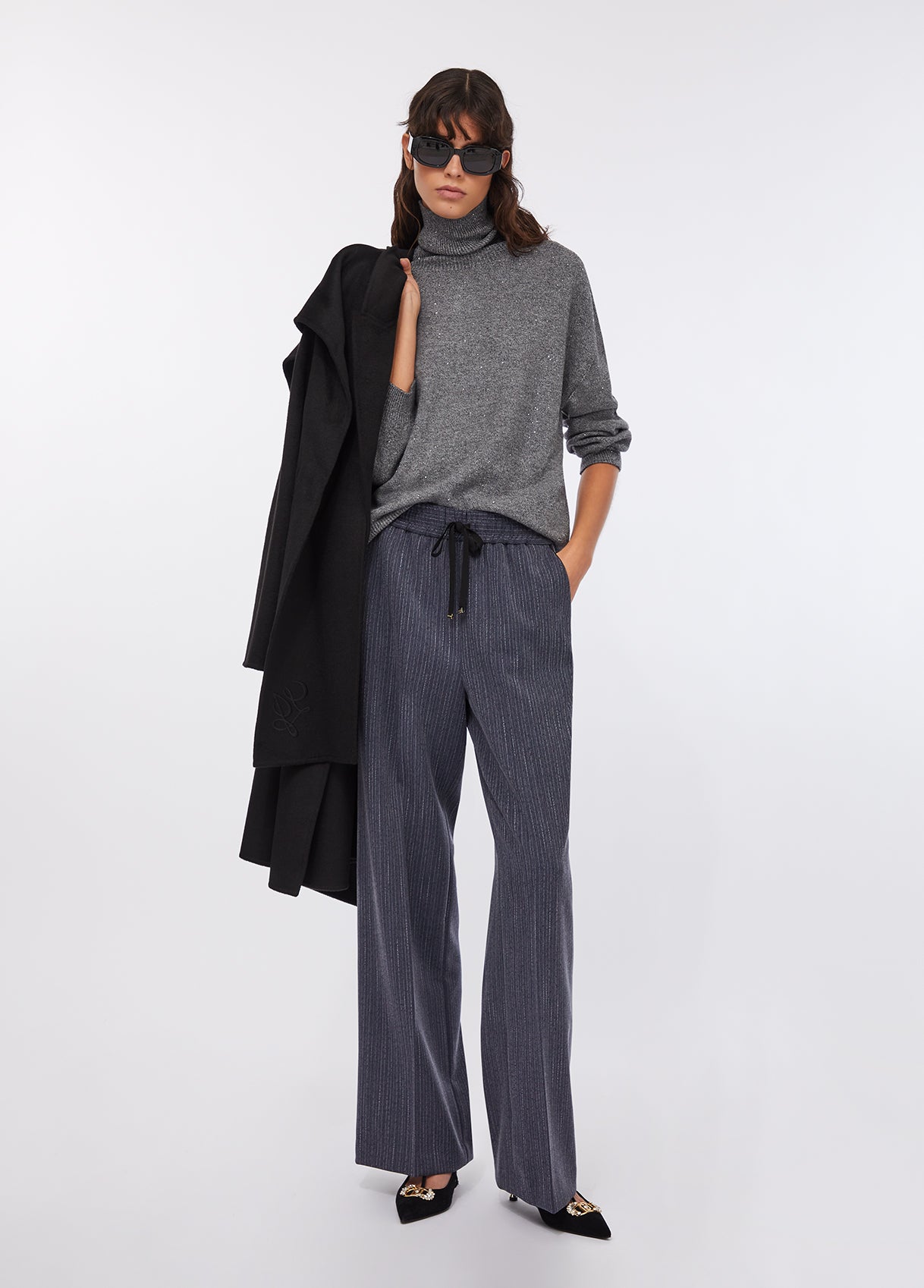 Liu Jo Dolcevita Con Micro Paillettes Grigio