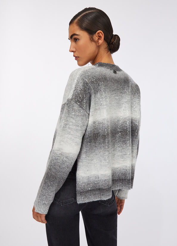 Liu Jo Grey Sequin Sweater 