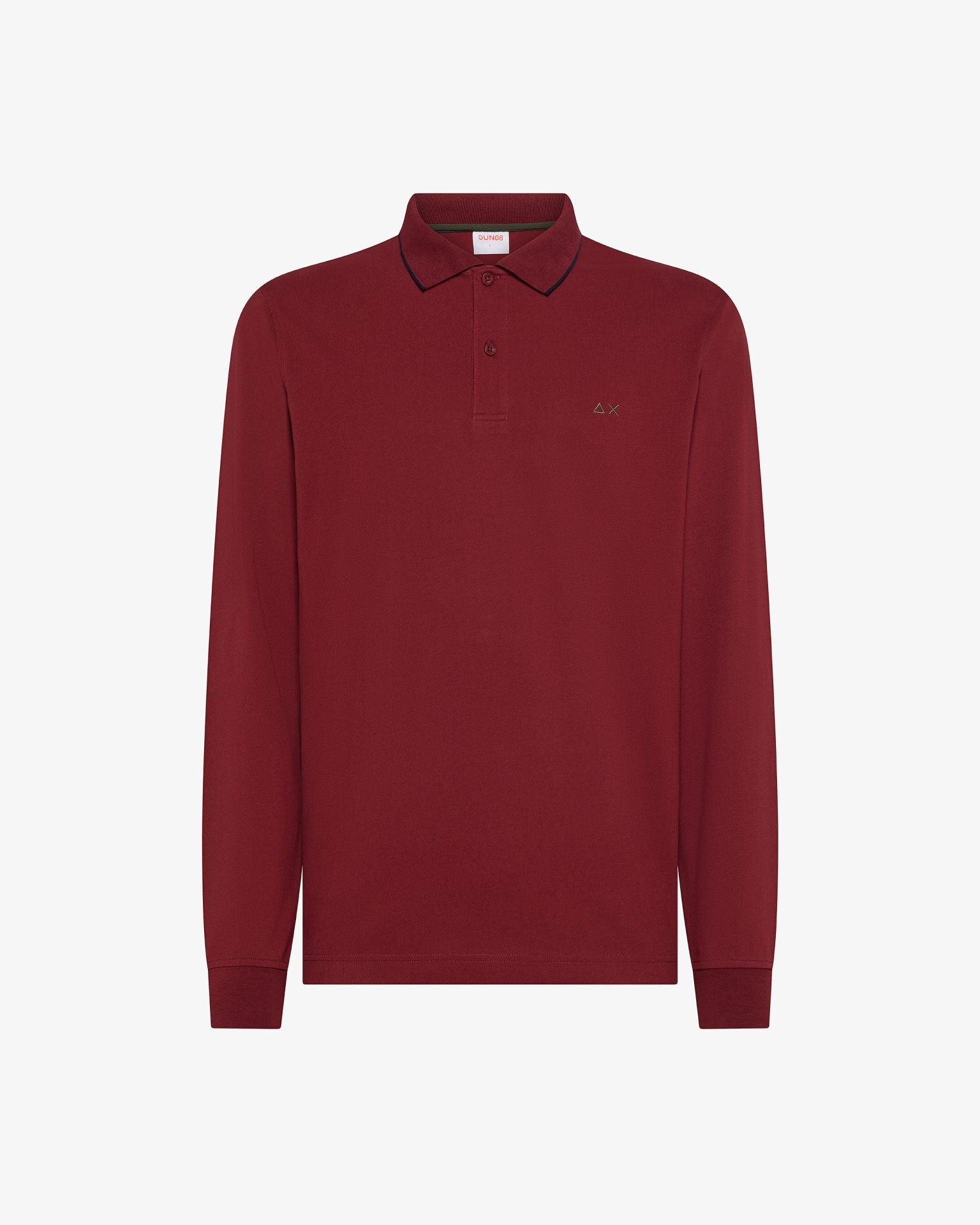 A45102_35_Sun68_Polo_In_Piquet_Di_Cotone_Con_Logo_Bordeaux