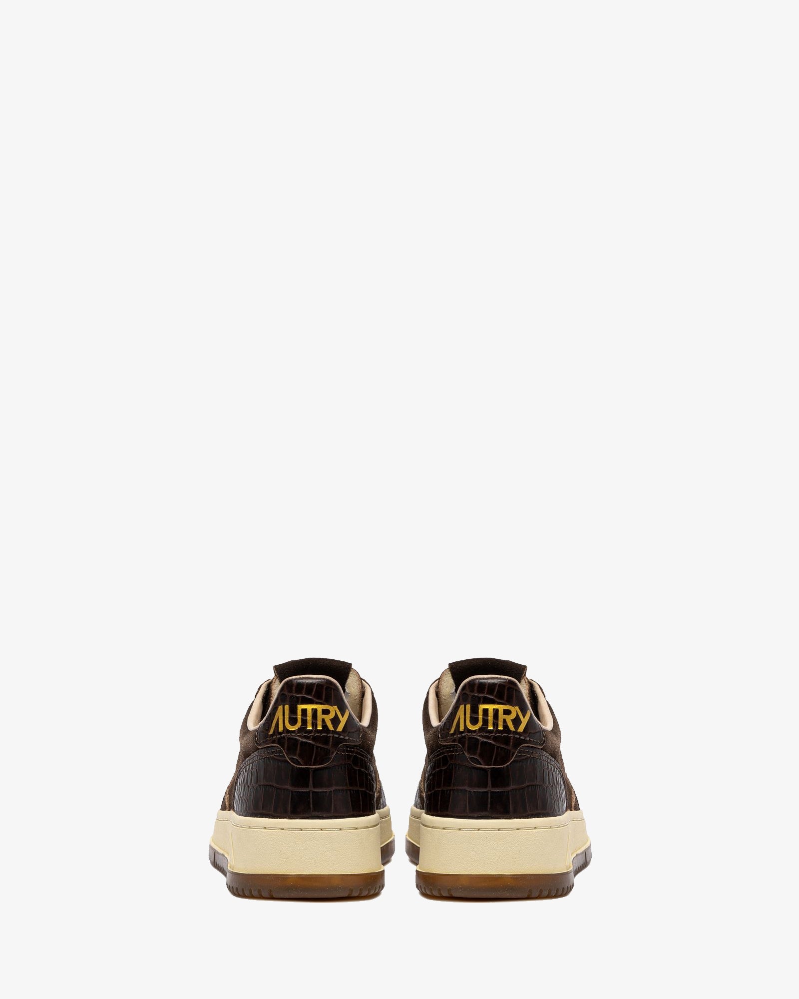 Autry Sneakers Medalist Low In Suede E Pelle Mustang E Marrone