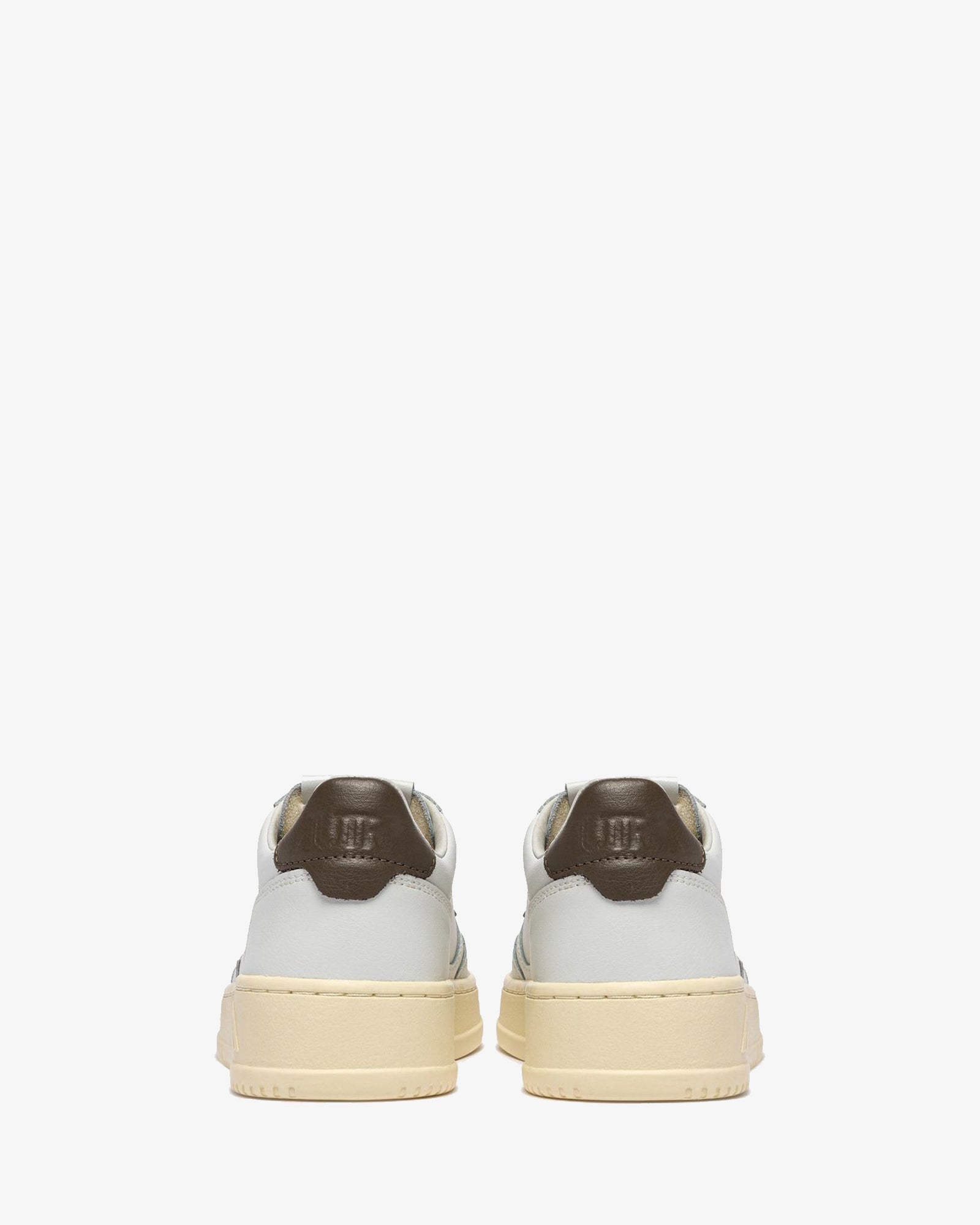 Autry Sneakers Medalist Low In Pelle Bianca E Chocolate