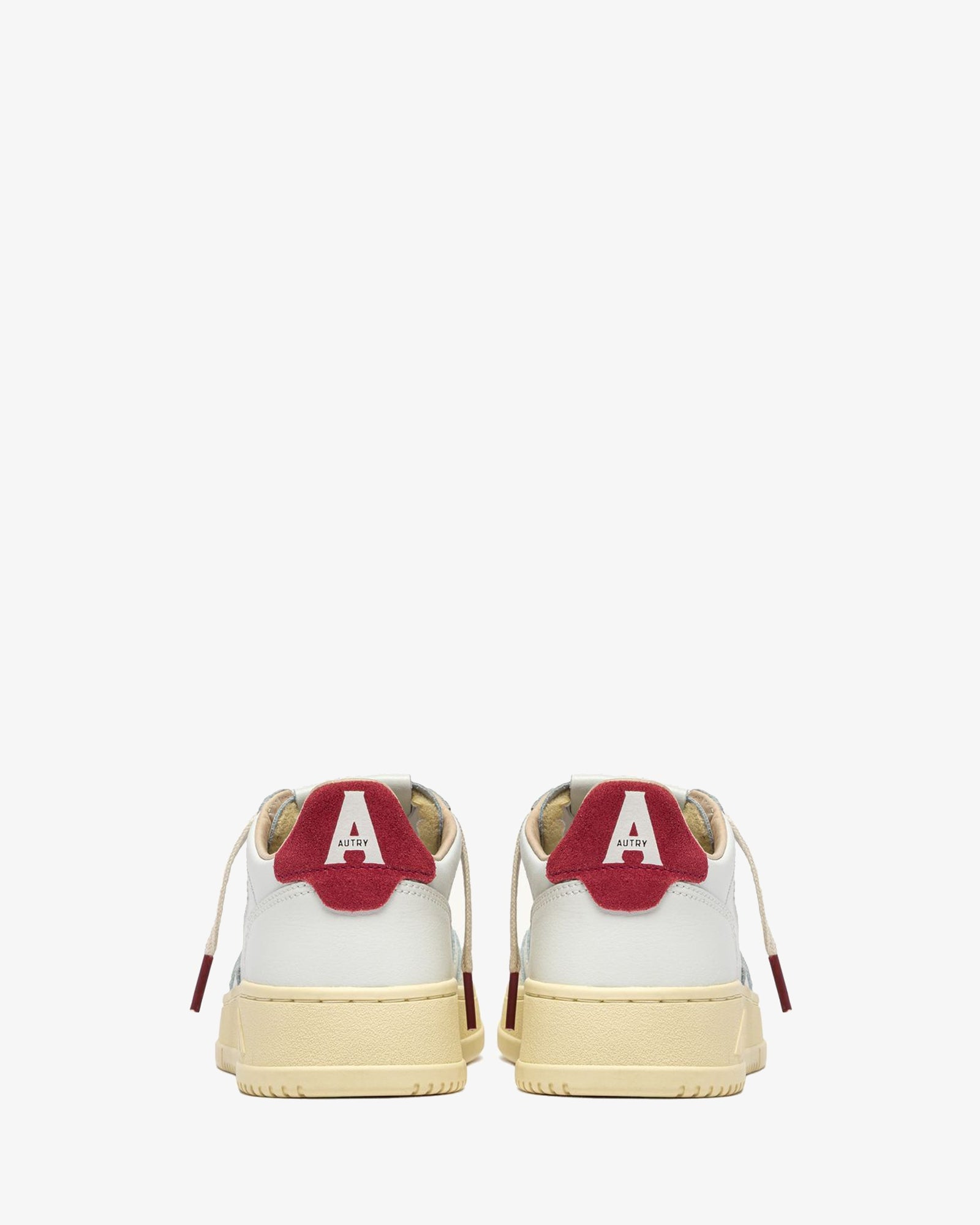Autry Sneakers Medalist Low In Pelle Bianca E Suede Deep Claret