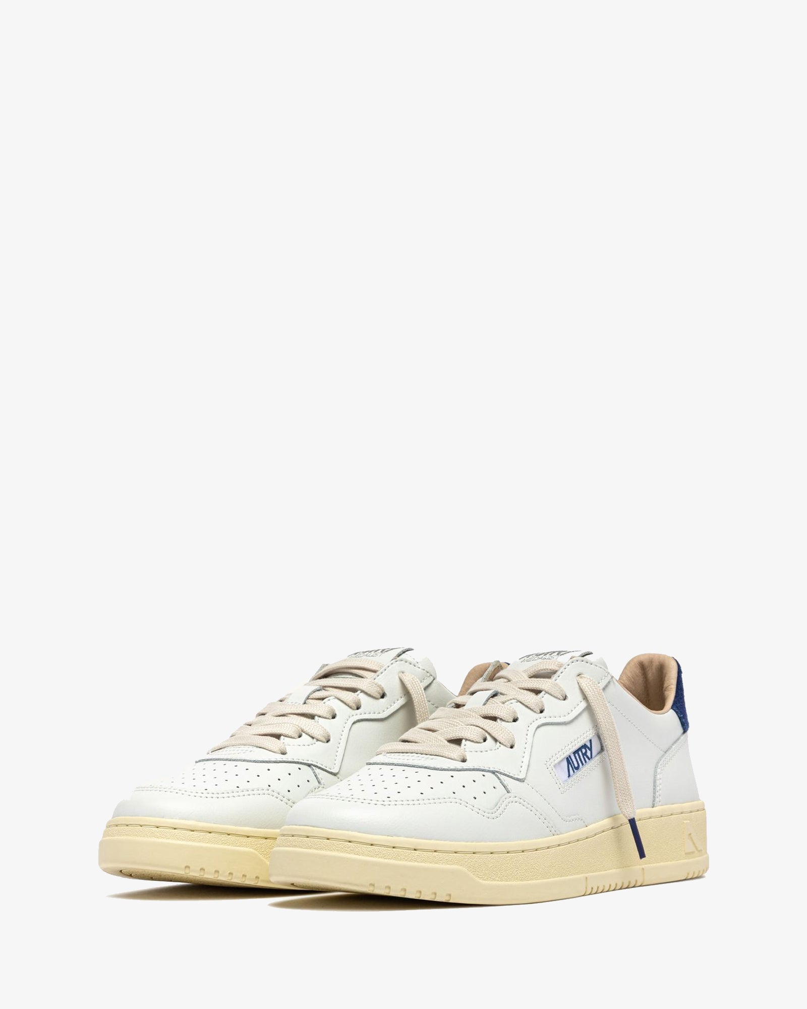 Autry Sneakers Medalist Low In Pelle Bianca E Suede Deep Depths