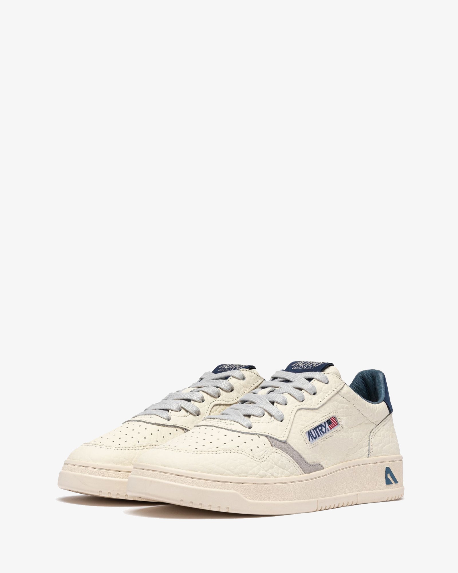 Autry Sneakers Medalist Low In Pelle Blue Depths E Vapor