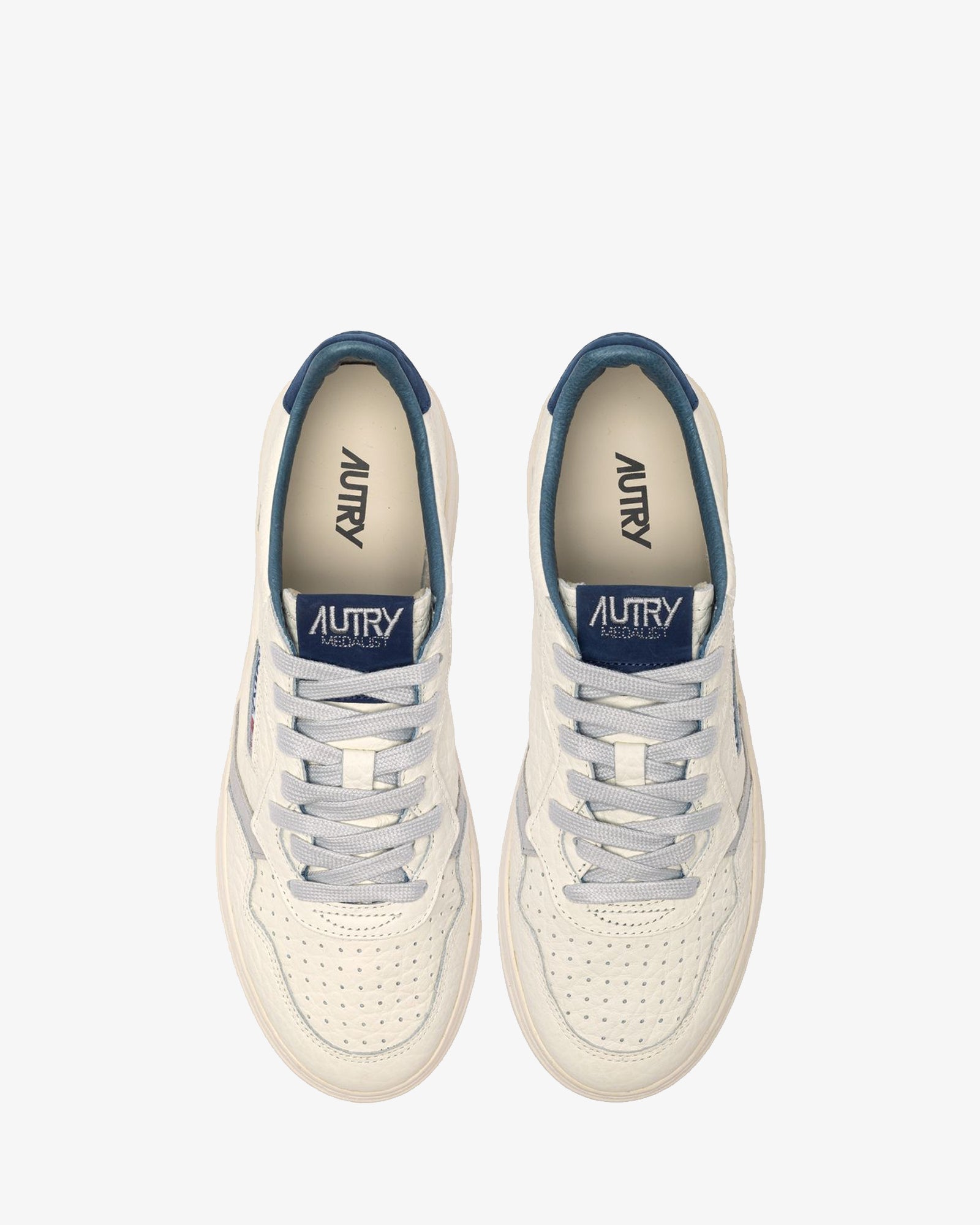 Autry Sneakers Medalist Low In Pelle Blue Depths E Vapor