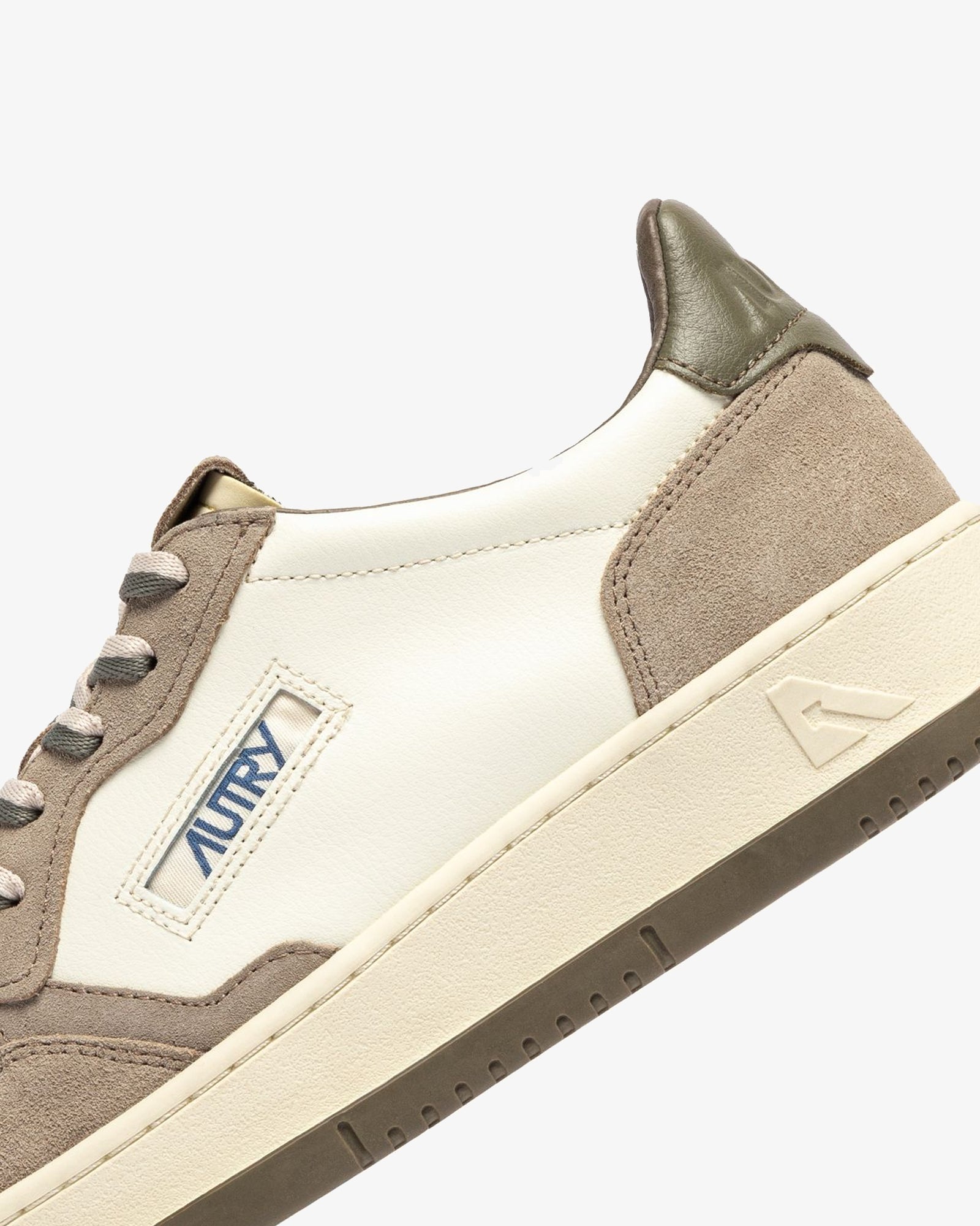 Autry Sneakers Medalist Low In Pelle E Suede Covert Green E Licorice