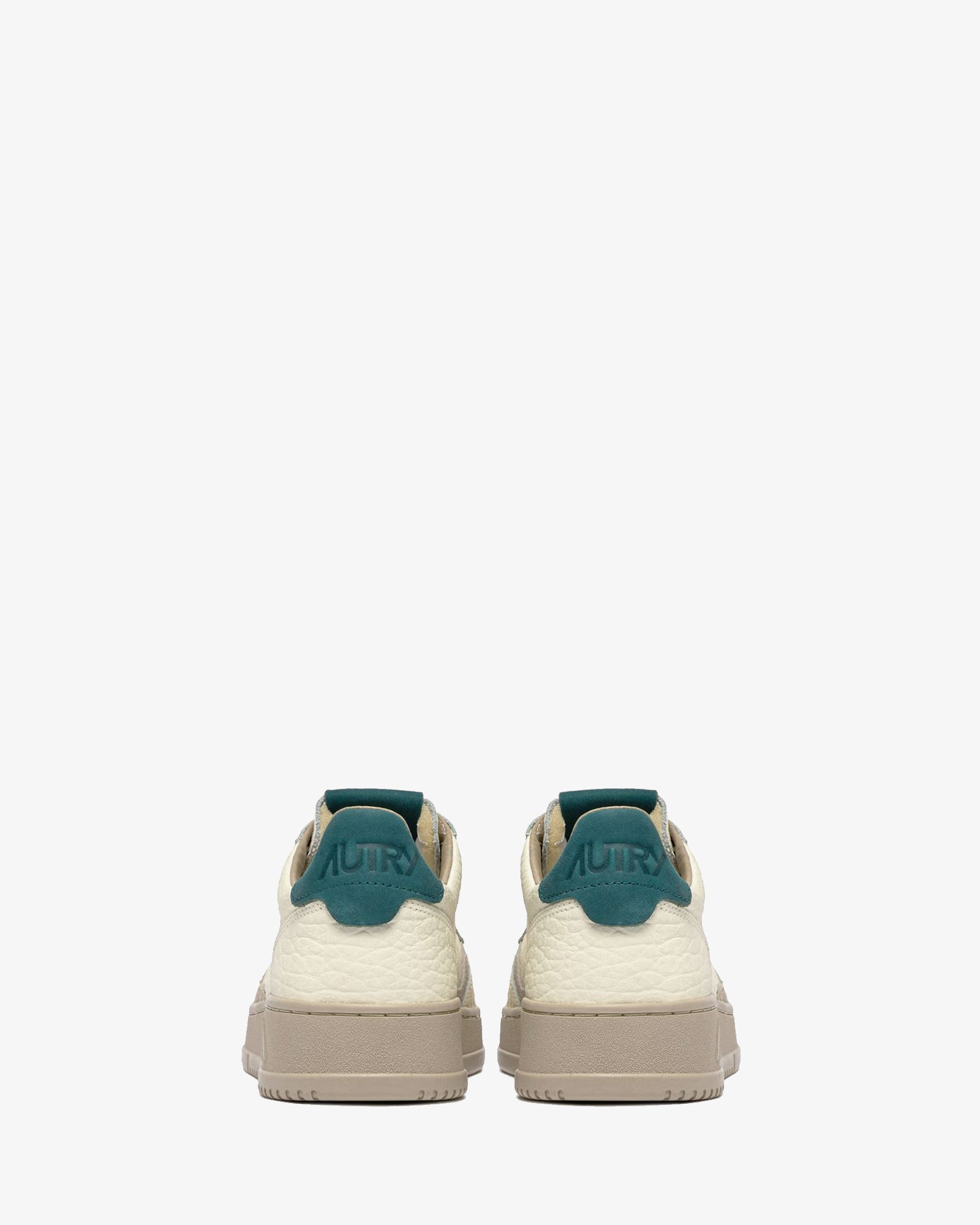 Autry Sneakers Medalist Low In Pelle Feather Gray E Dark Sea