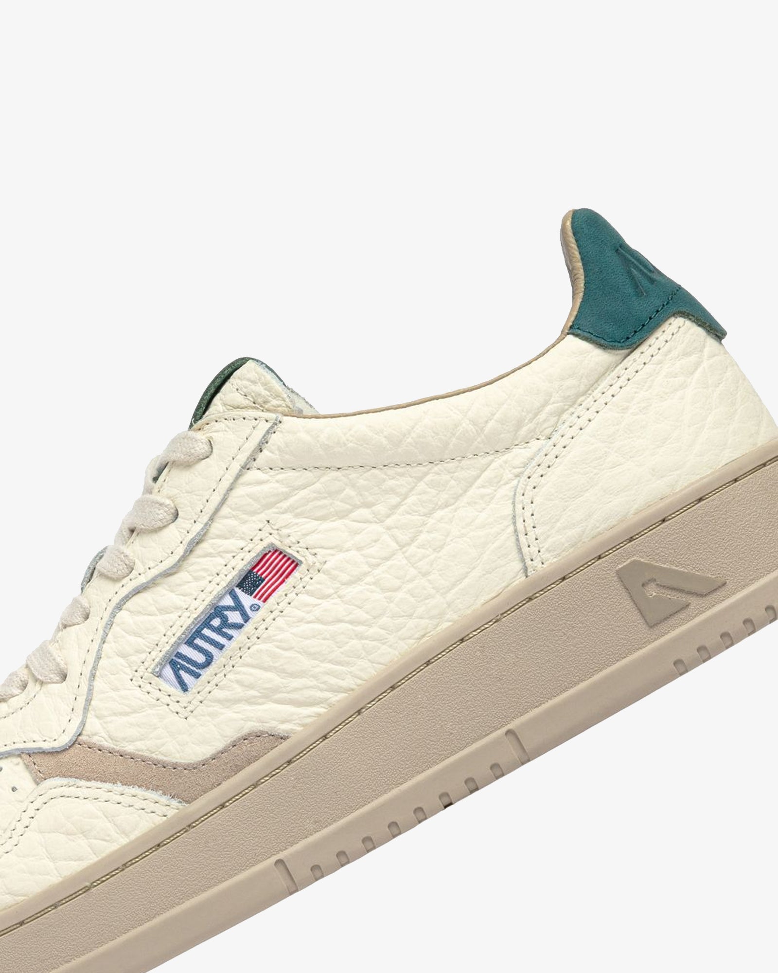Autry Sneakers Medalist Low In Pelle Feather Gray E Dark Sea