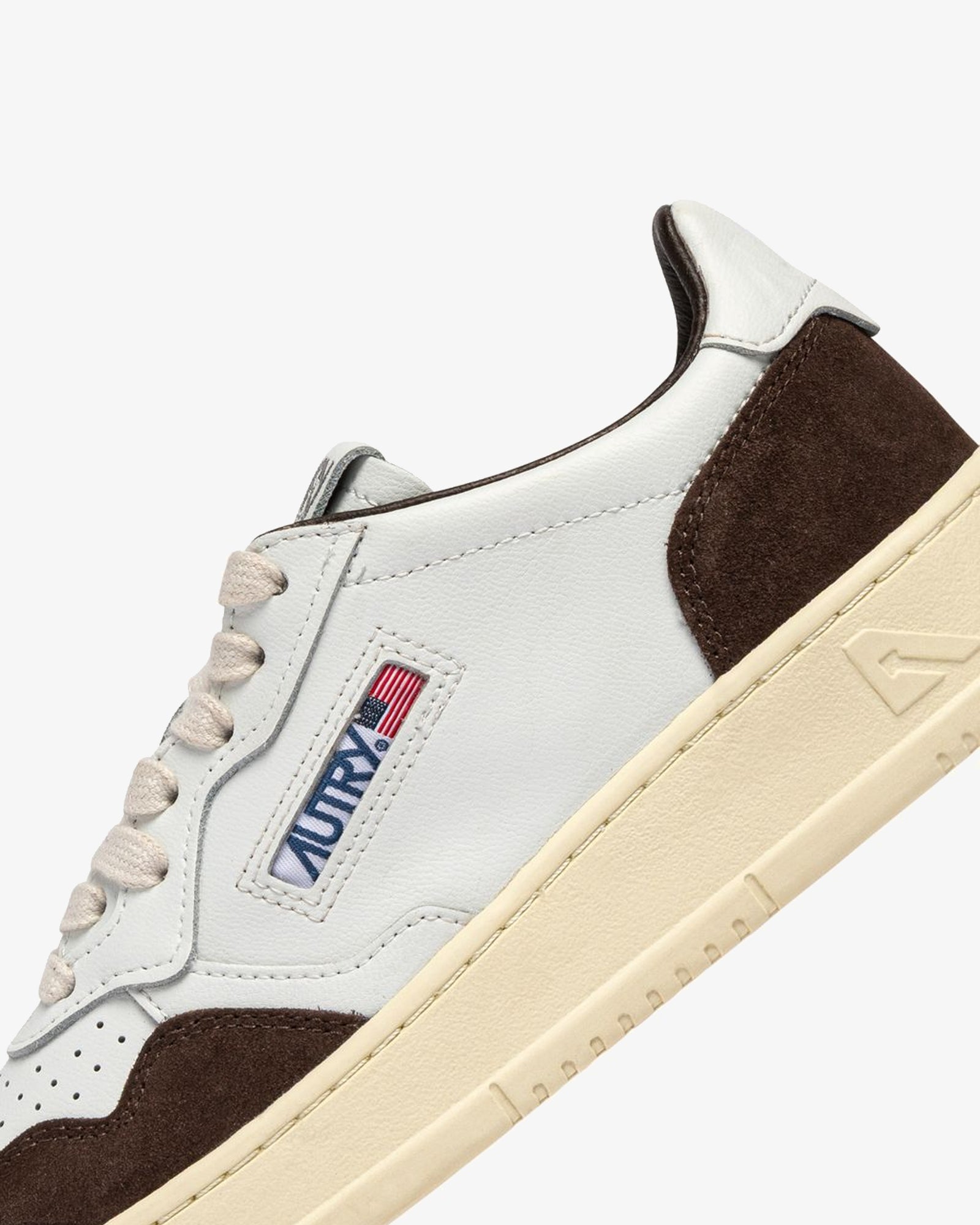 Autry Sneakers Medalist Low In Pelle Bianca E Suede Mogano M
