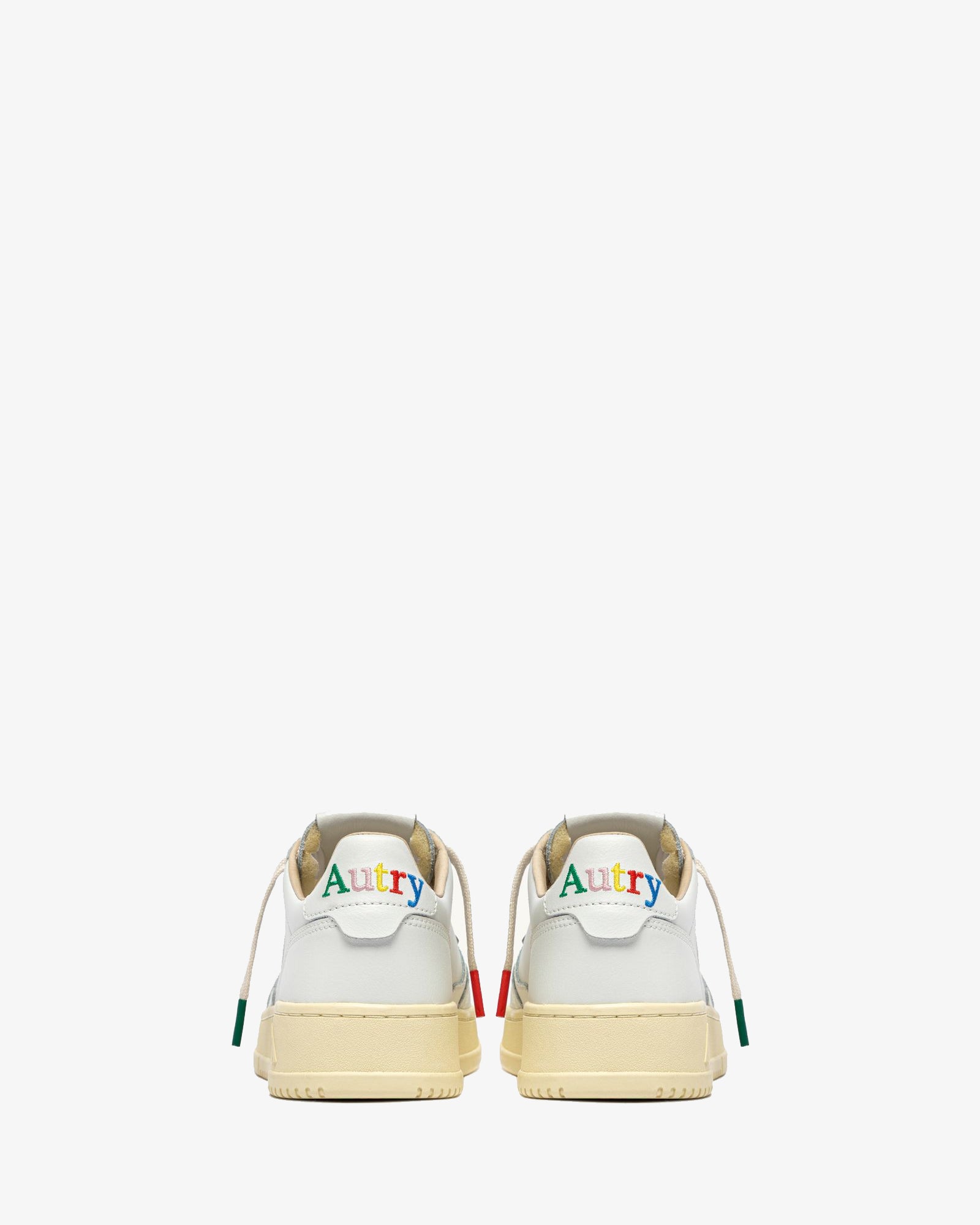 Autry Sneakers Medalist Low In Pelle Bianca Logo Colorato