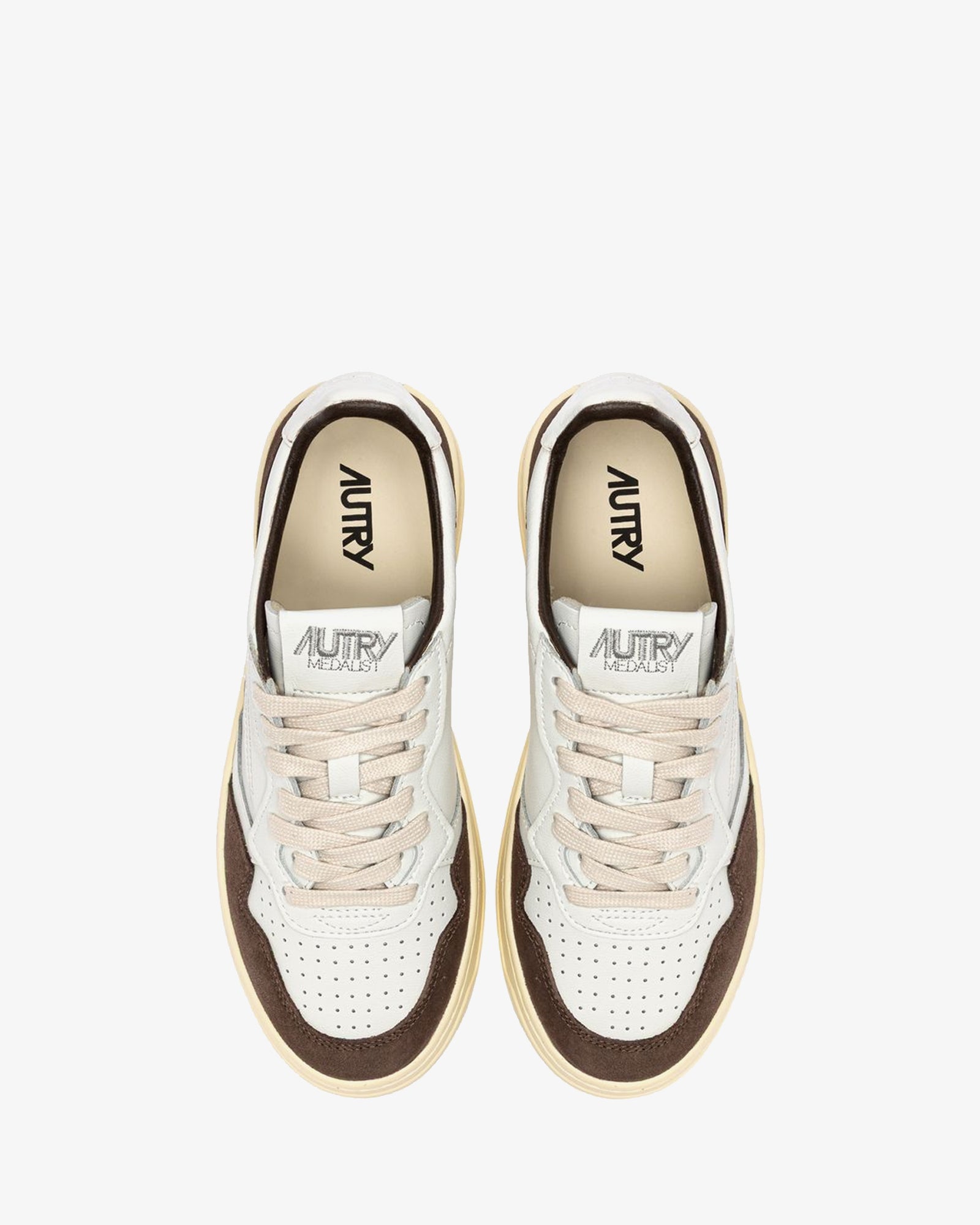 Autry-Sneakers-Medalist-Low-pelle-bianca-suede-marrone-AULW-FT19-5