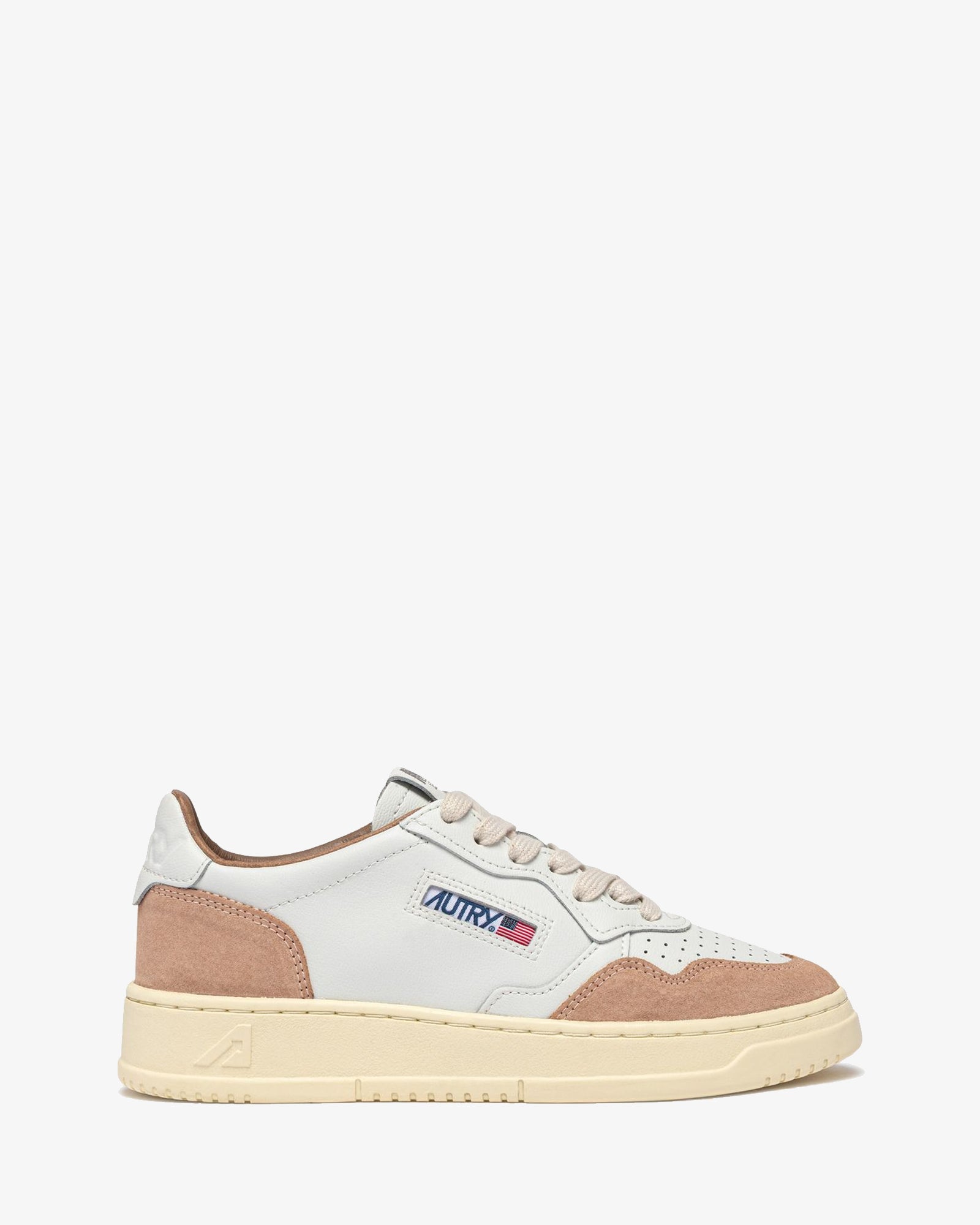 Autry Sneakers Medalist Low In Pelle Bianca E Suede Phard