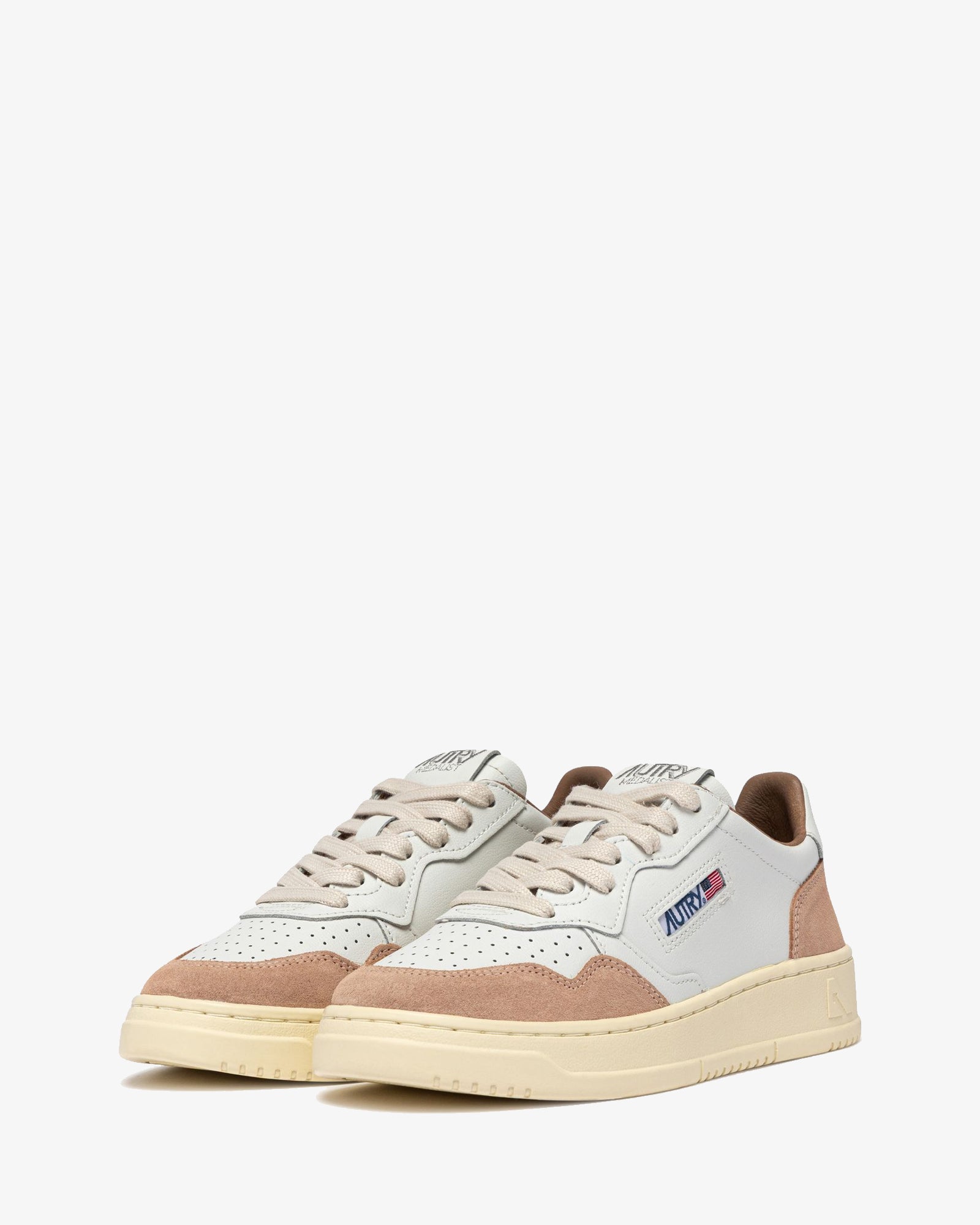 Autry Sneakers Medalist Low In Pelle Bianca E Suede Phard