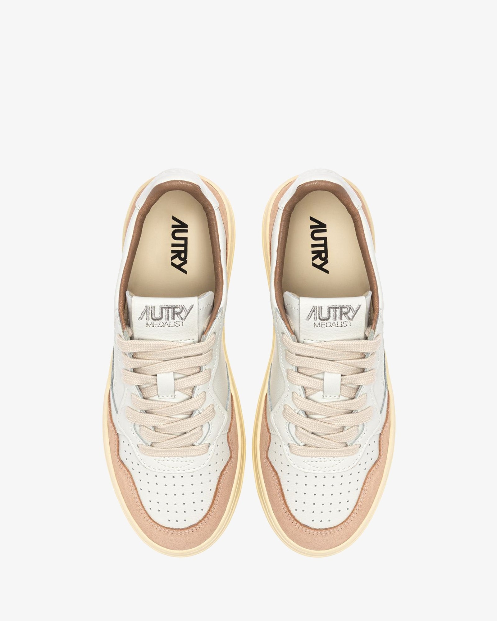 Autry Sneakers Medalist Low In Pelle Bianca E Suede Phard