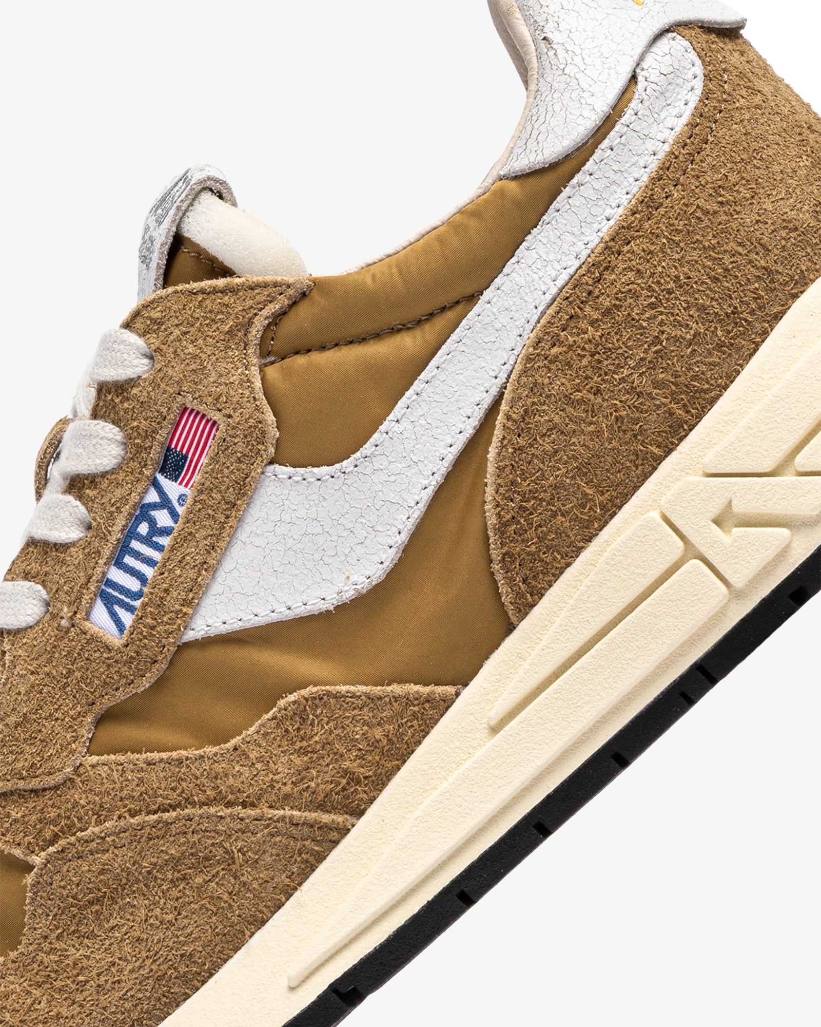 Autry Sneakers Reelwind Low In Nylon E Suede Curry E Bianco