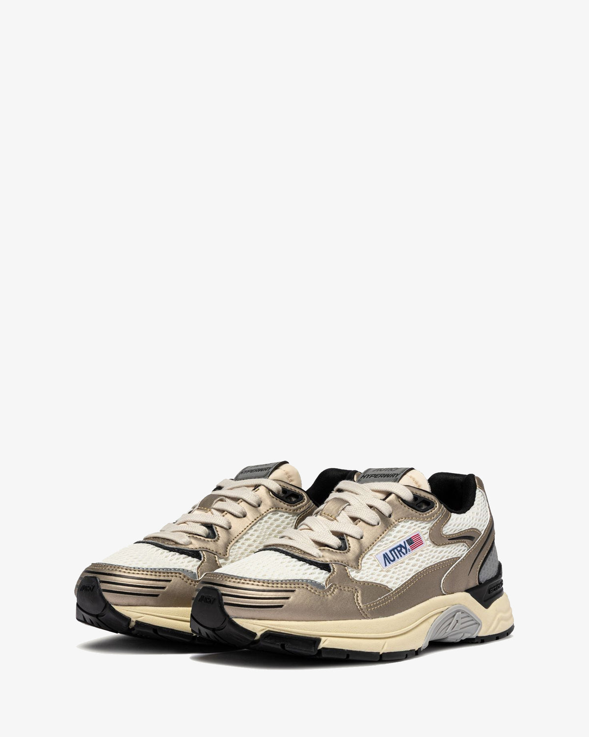 Autry Sneakers Hyperway Bianco Platino E Nero