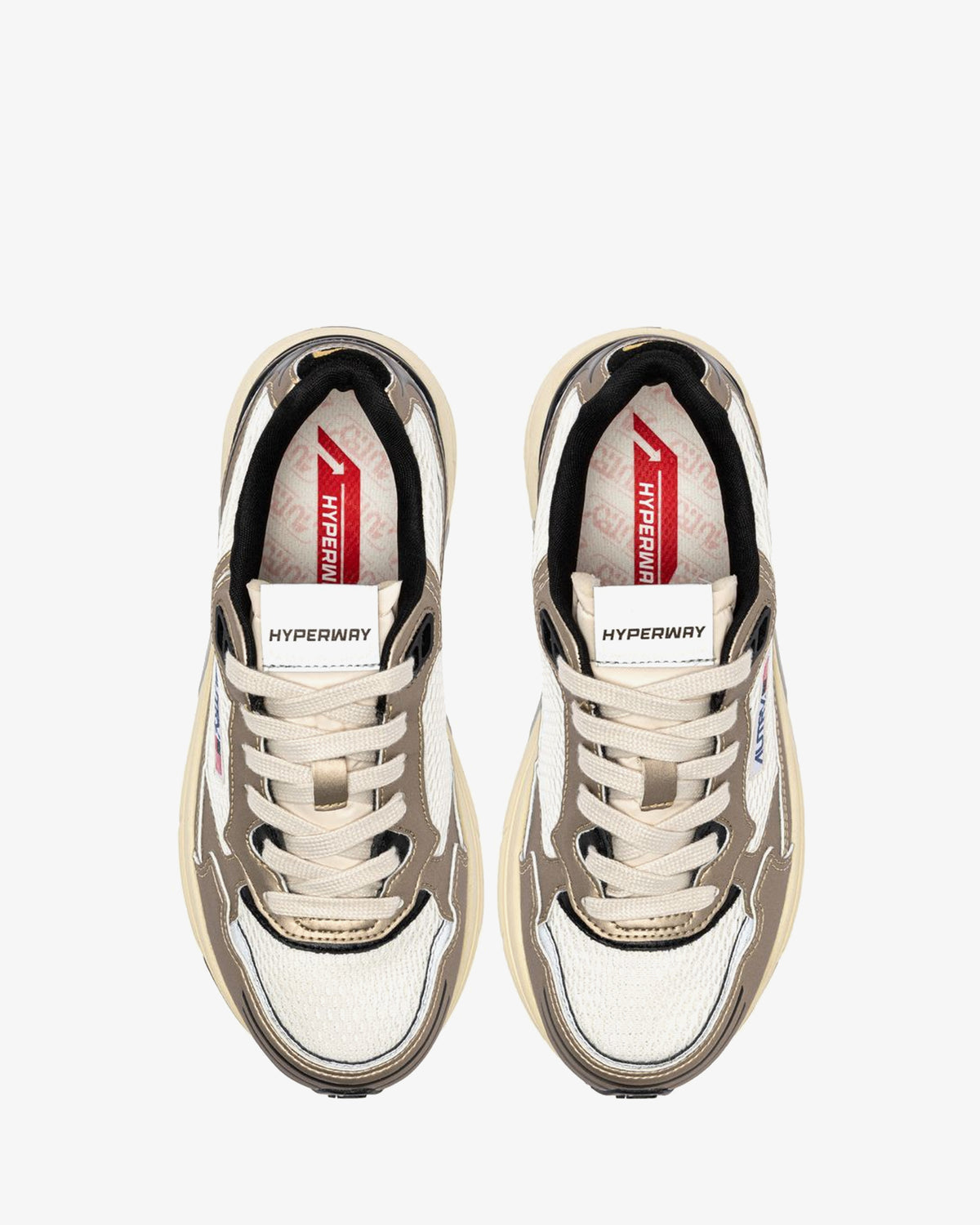 Autry Sneakers Hyperway Bianco Platino E Nero