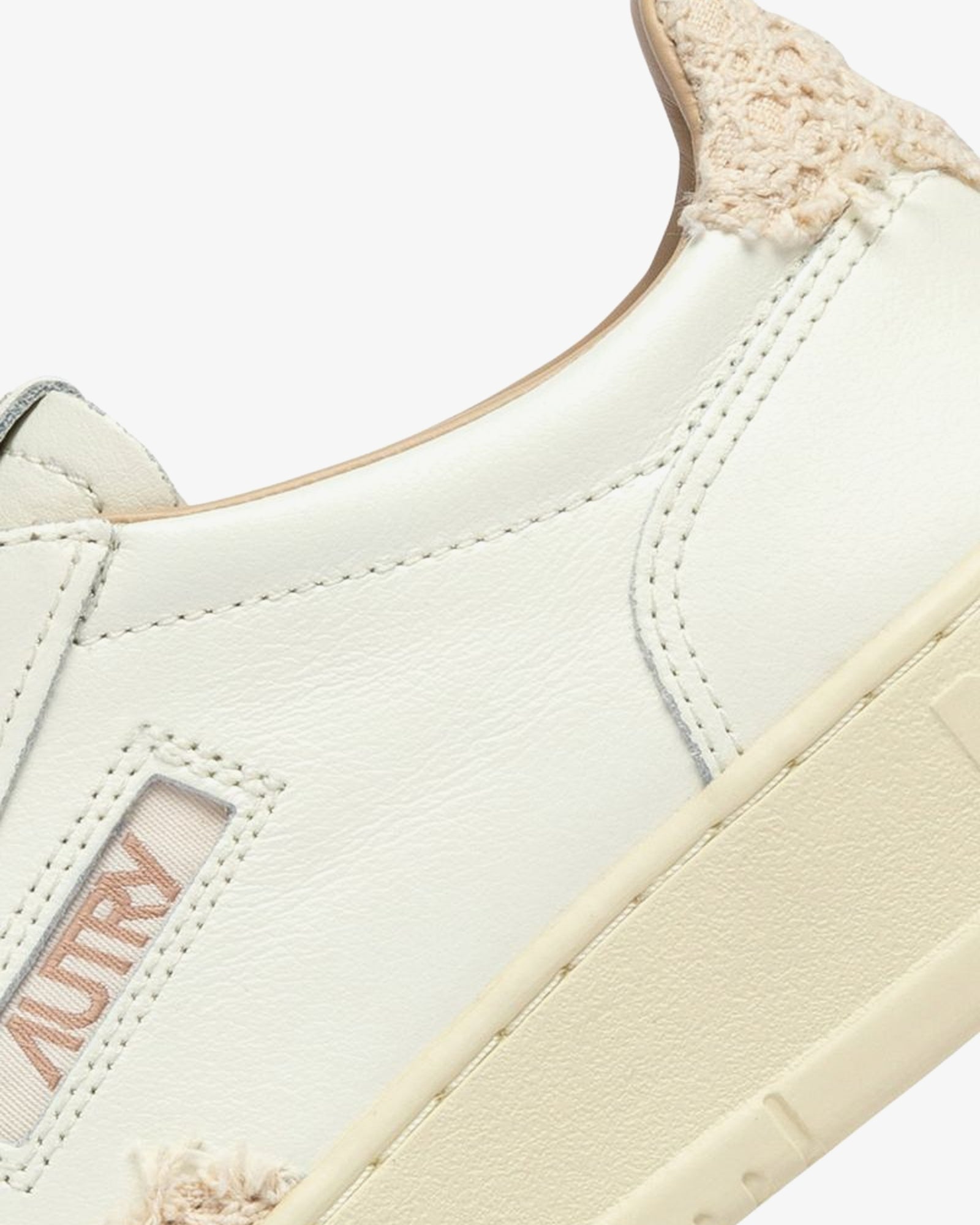 Autry Medalist Low Sneakers in White Leather and Macramé