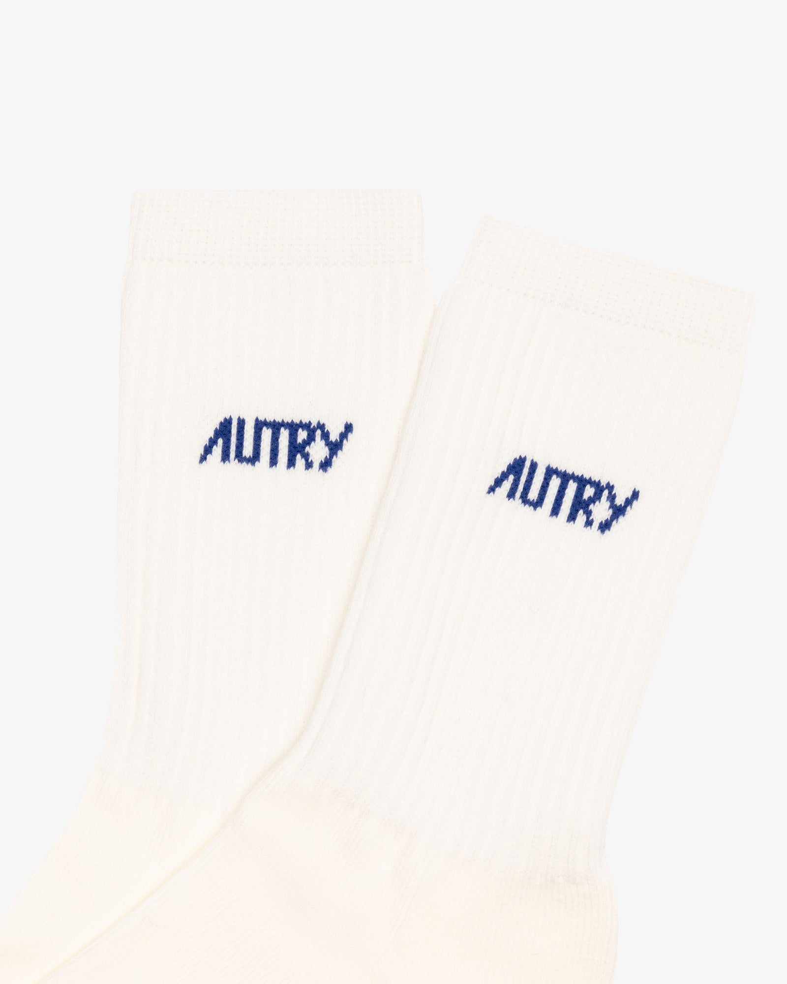 Autry-calzini-logo-jaquard-avorio-BLU-SOPU-0551-unisex-2