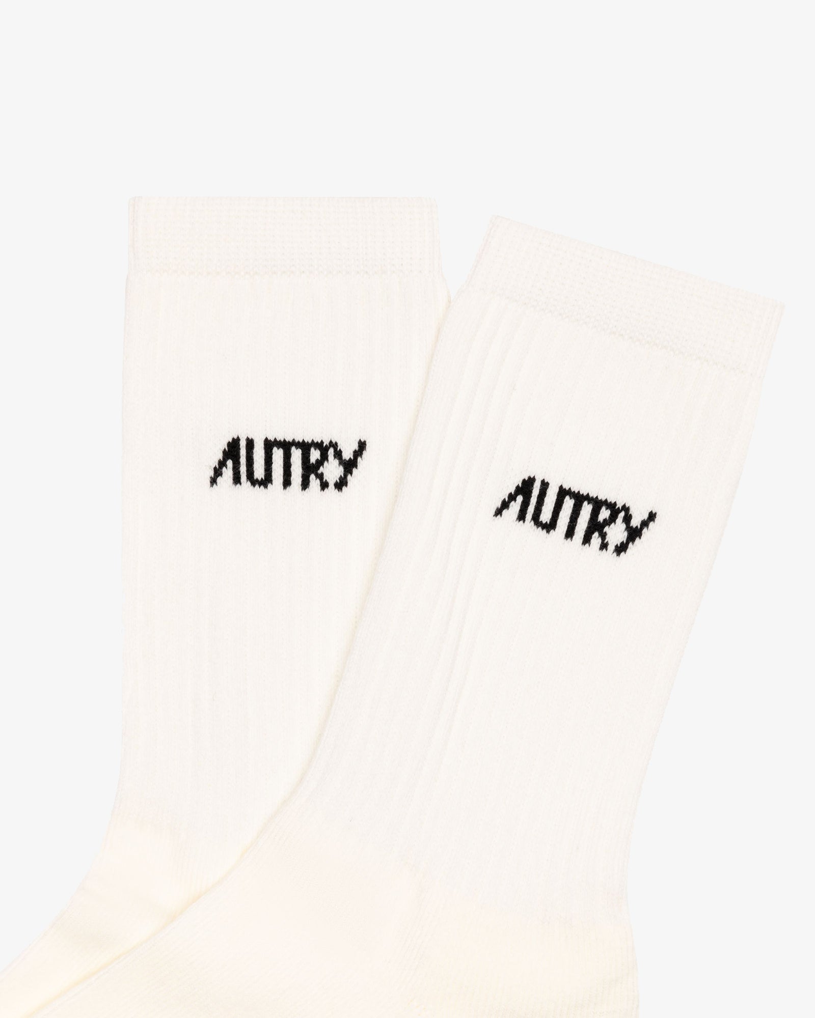 Autry-calzini-logo-jaquard-avorio-nero-SOPU-0550-unisex-5