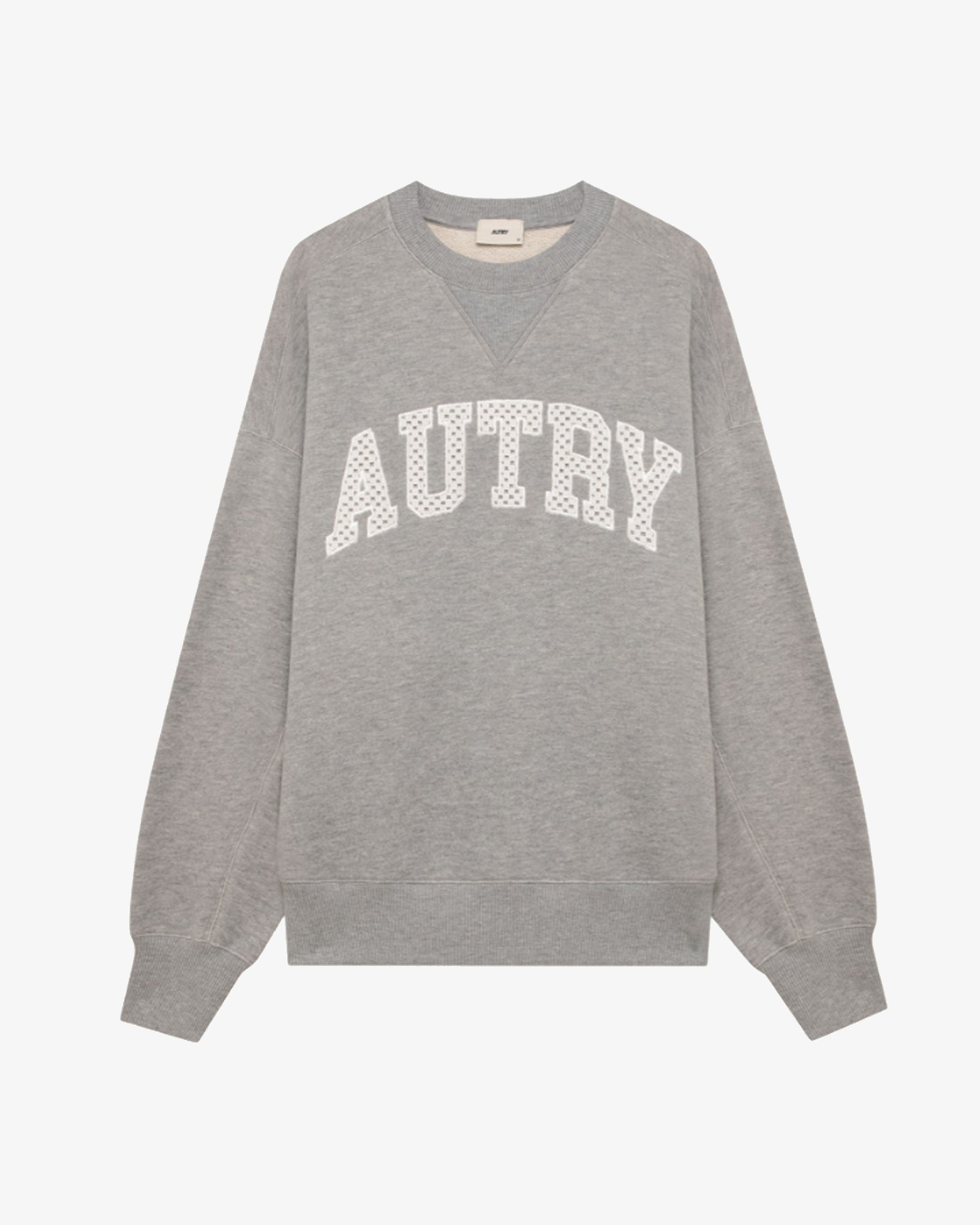 Autry-felpa-college-unisex-SWPX-036D-grigio-melange-1