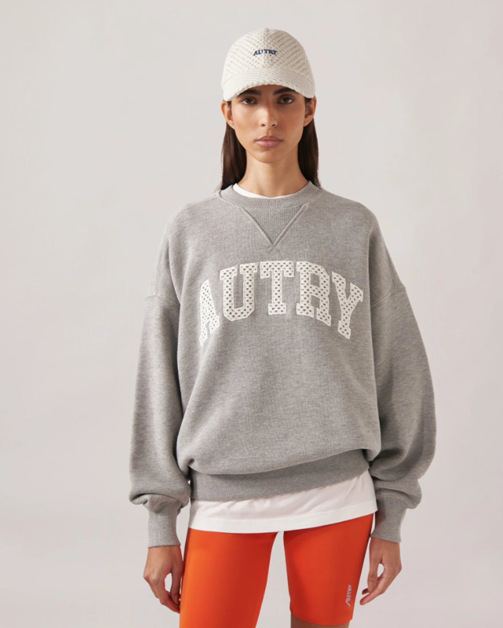 Autry-felpa-college-unisex-SWPX-036D-grigio-melange-2