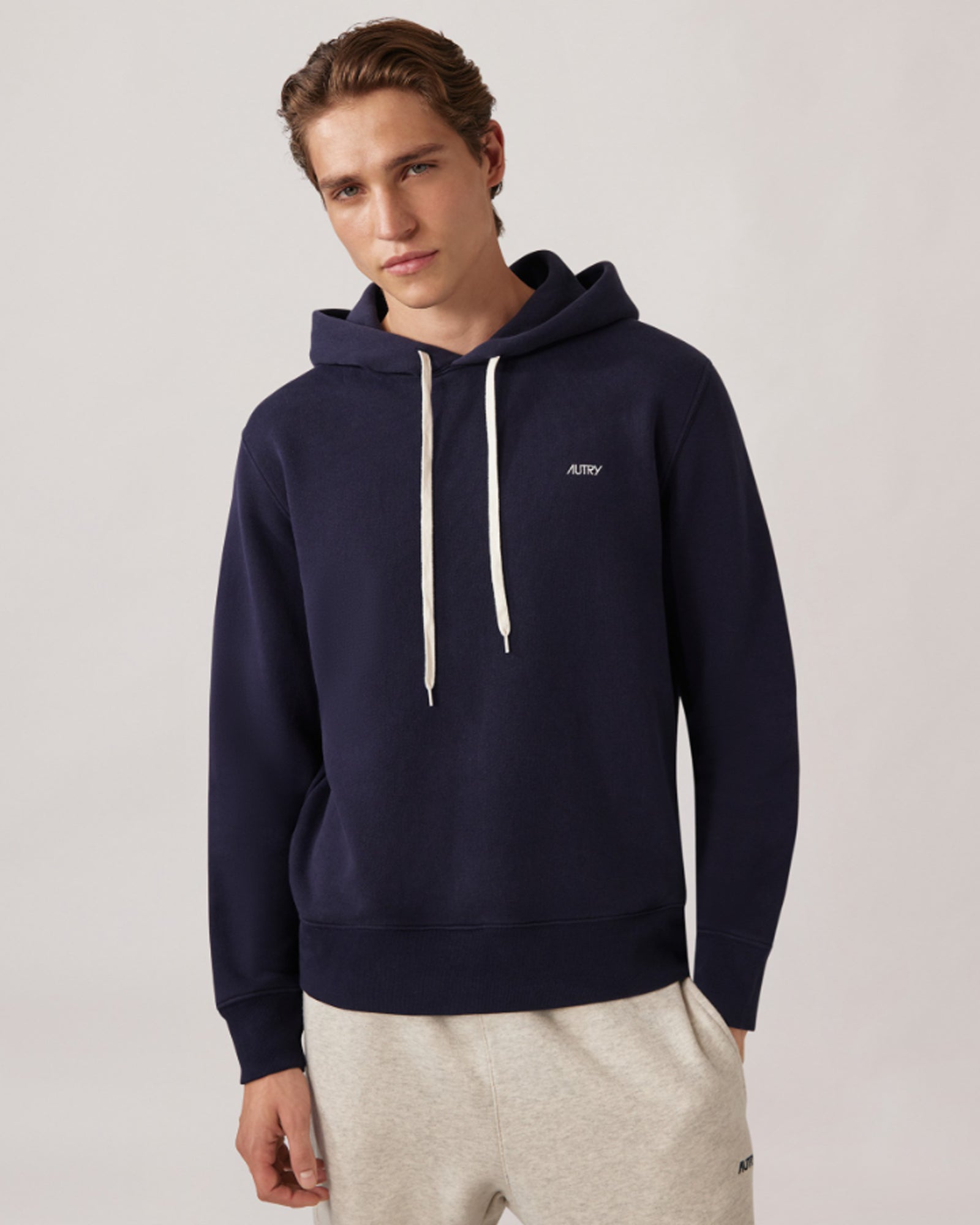 Autry-felpa-con-cappuccio-in-cotone-con-logo-ricamato-uomo-blu-2