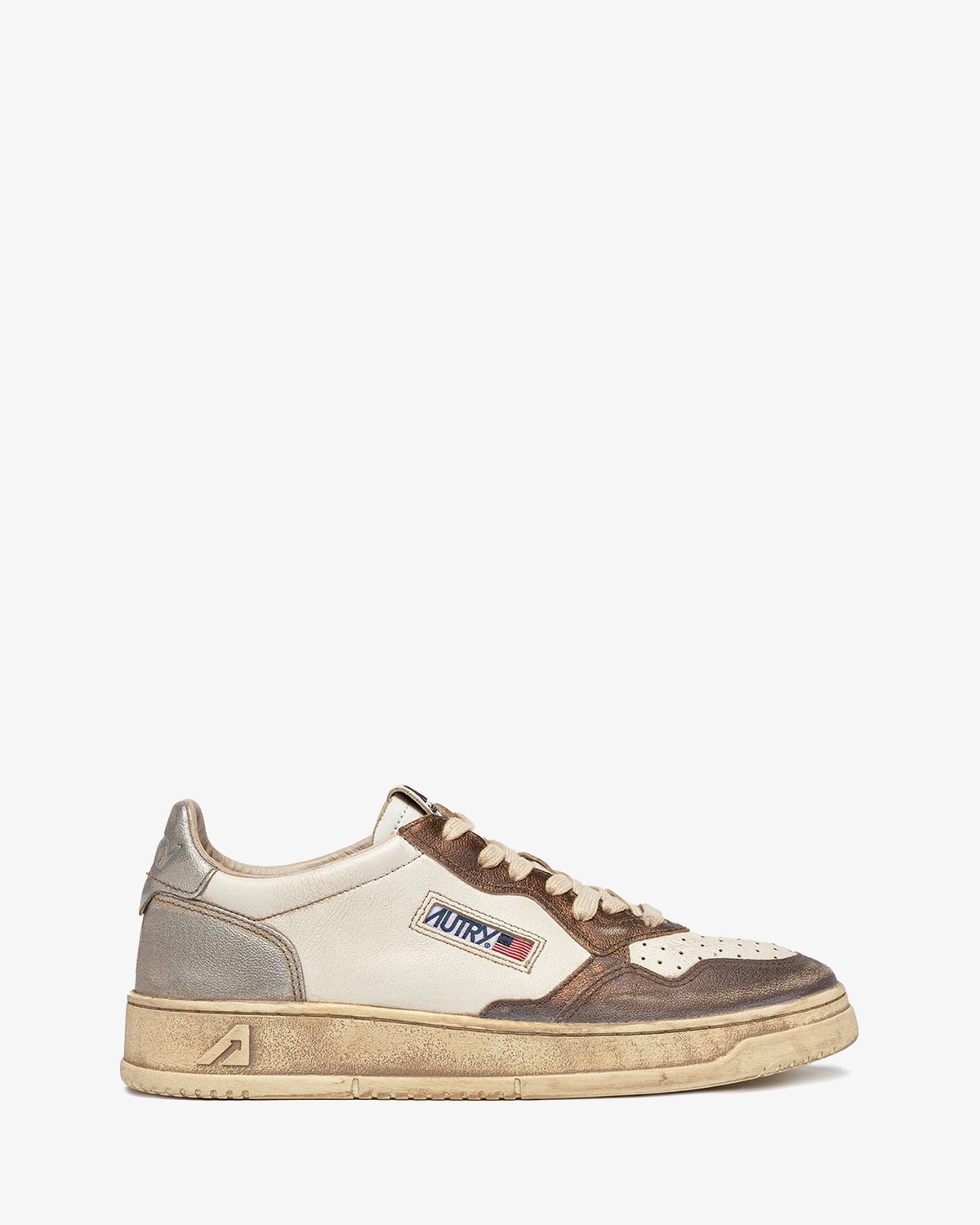 Autry-sneakers-medalist-low-super-vintage-in-pelle-chocolate-e-argento-MT08-1