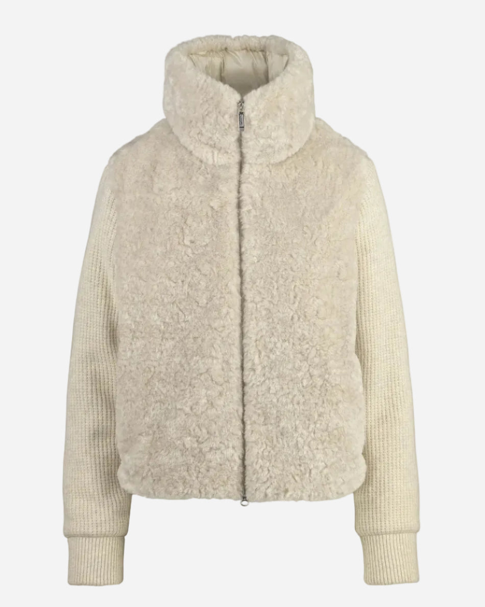BOMBOOGIE-giacca-tri-materica-con-pelliccia-sintetica-JW9854TDKSH_503-CRYSTAL-GREY