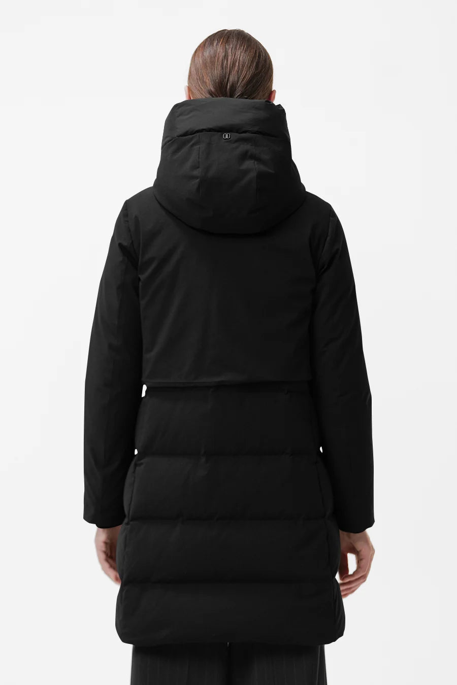 Duno Charlene Long Technical Wool Puffer Coat Black