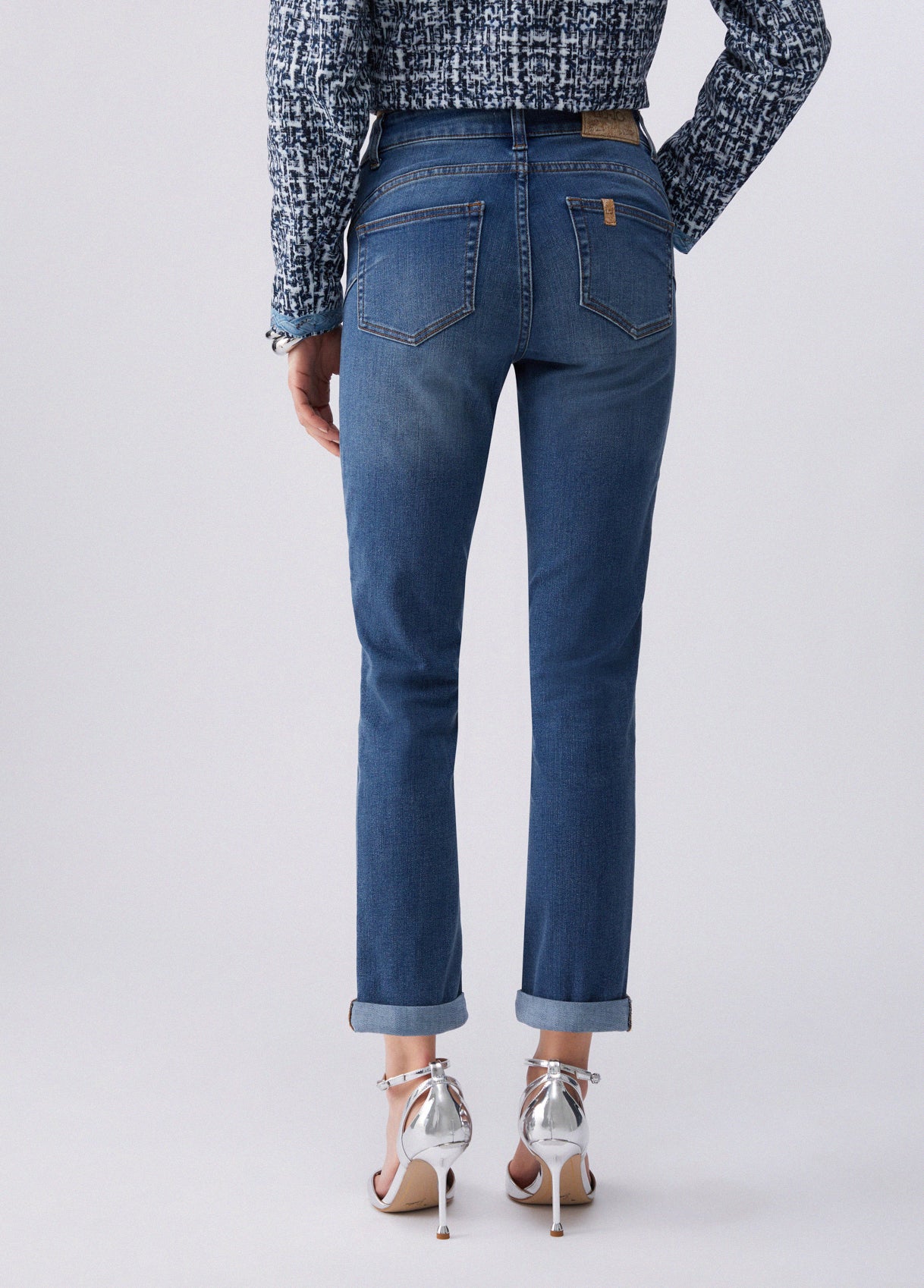 Liu Jo Jeans Skinny With Turn-Up Dark Denim