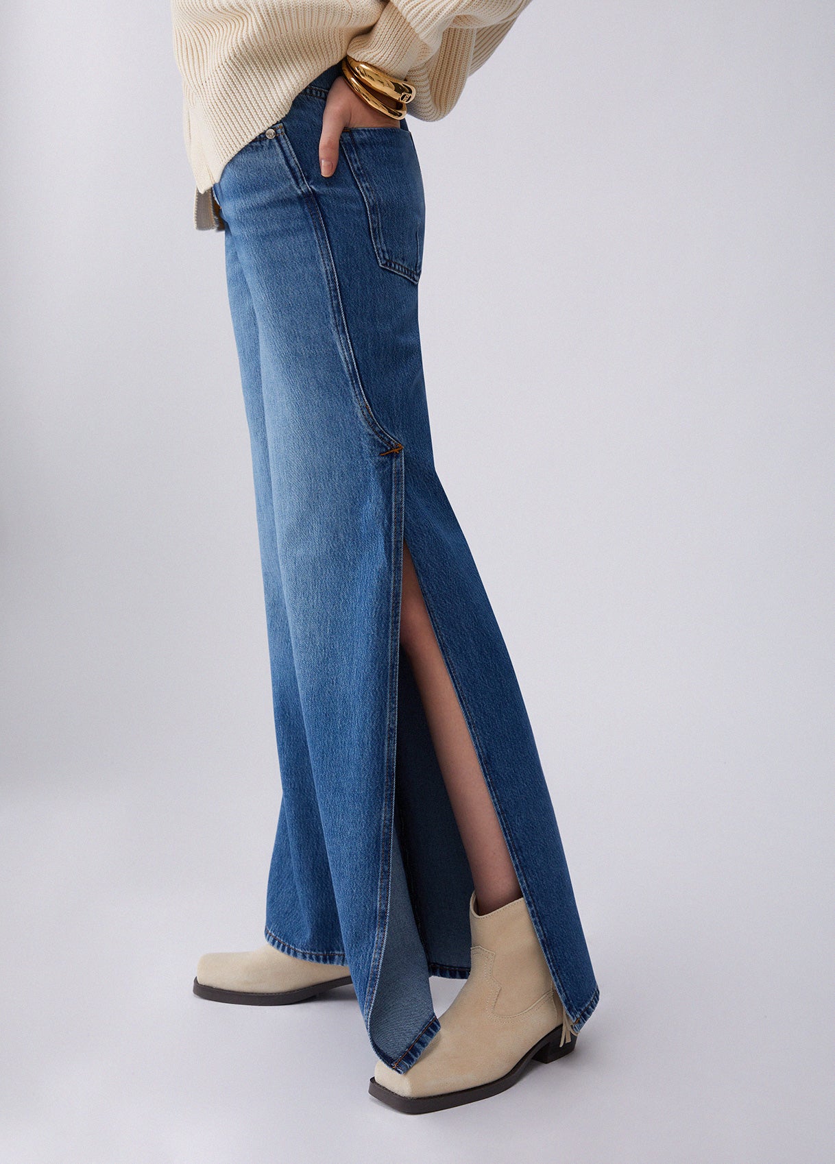 Liu Jo Jeans Flare with Side Slits Blue Denim