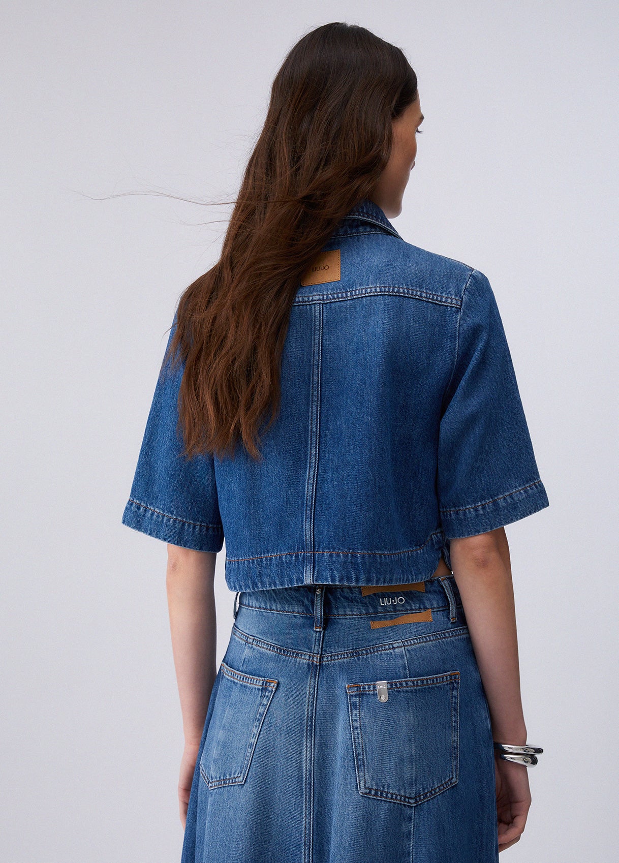 Liu Jo Camicia In Denim Blu Scuro